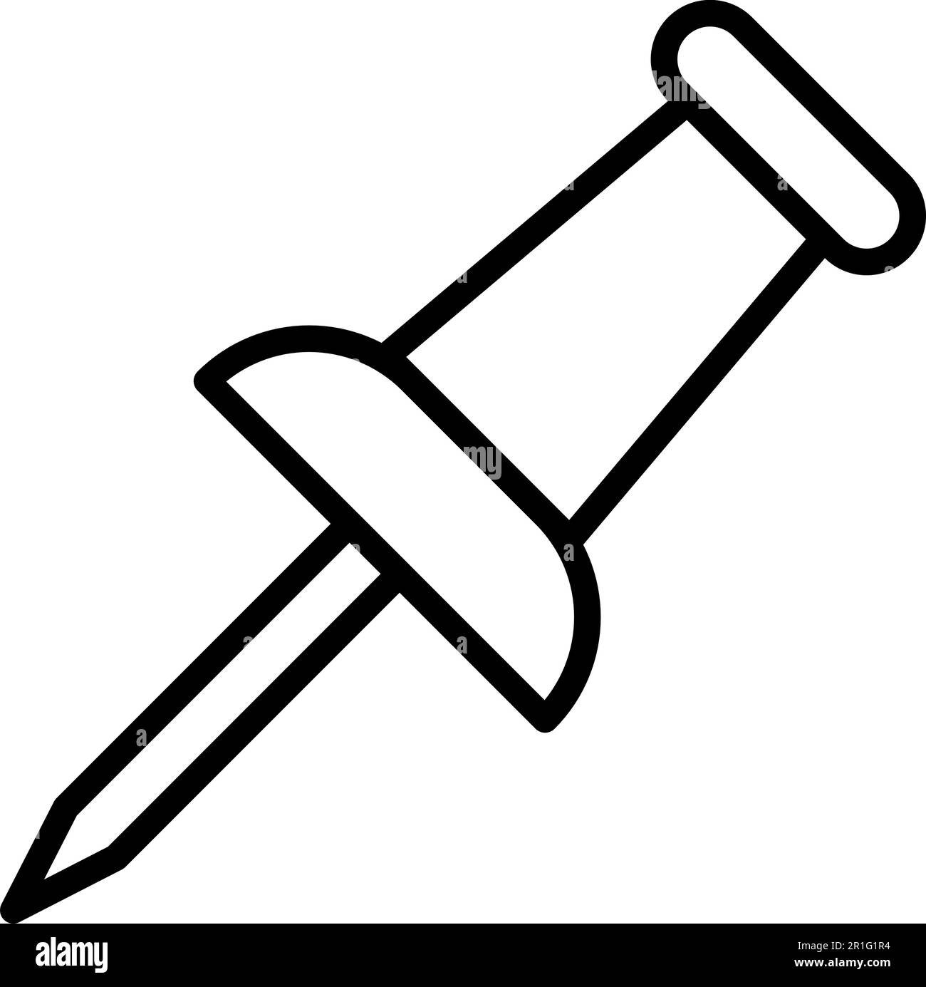 Line icon of pushpin. Outline sign Stock Vector Image & Art - Alamy