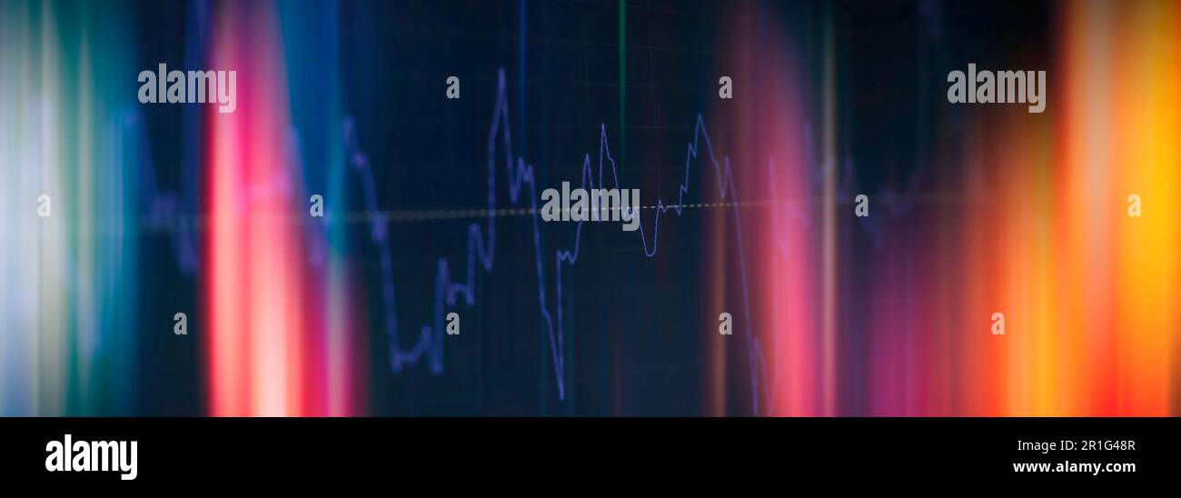 stock market investment trading. Financial chart with up trend line ...