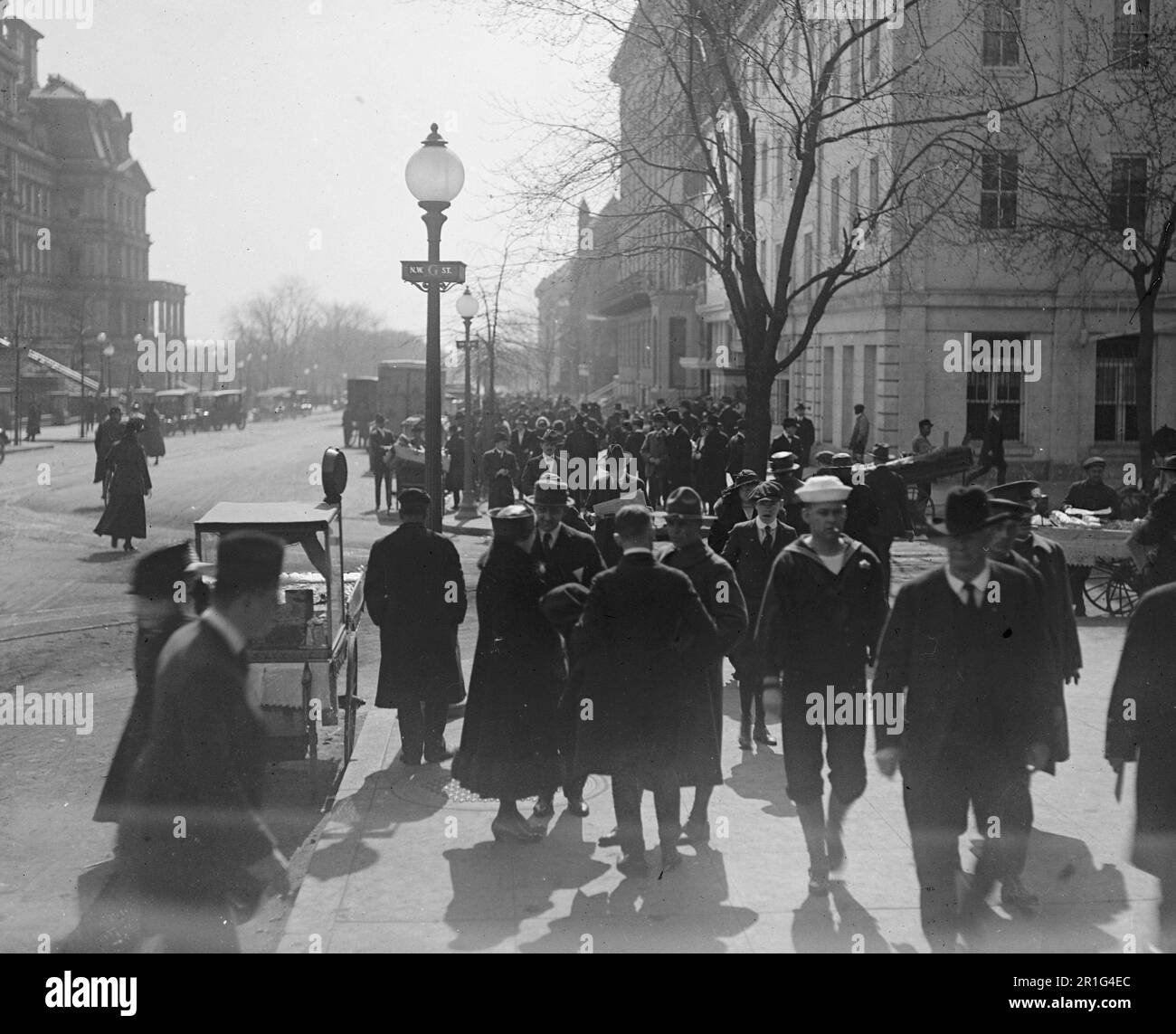 Archival Photo Photograph shows a view on 17th Street, N.W., near the