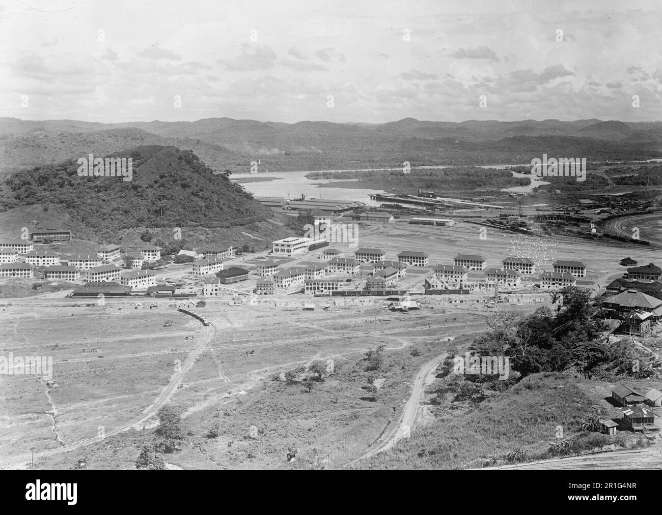Archival Photo Panama Canal Zone, town of Balboa ca. 19081919 Stock
