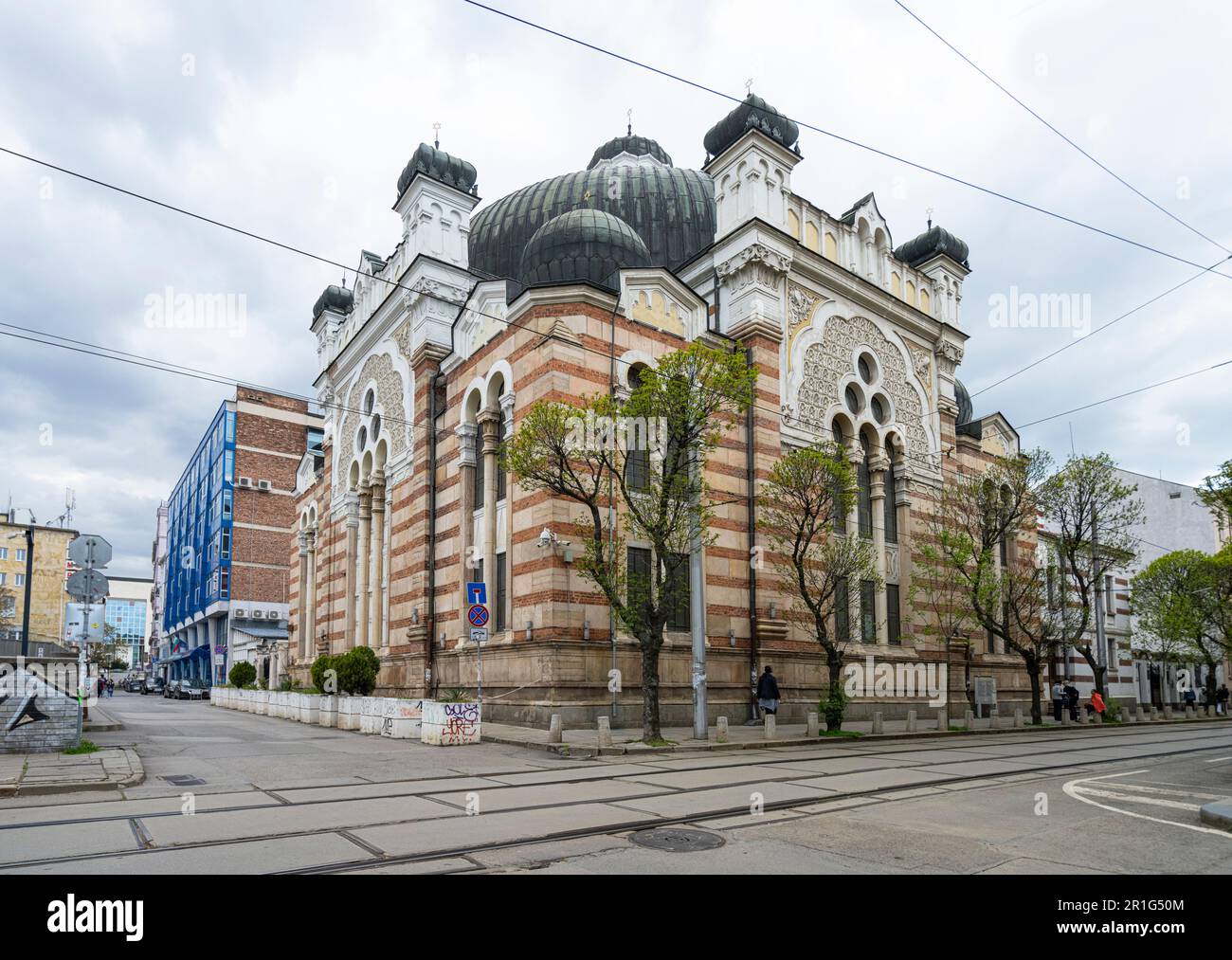 Sofia, Bulgaria. May 2023. exterior view of the synagogue of Sofia, in the city center Stock Photo