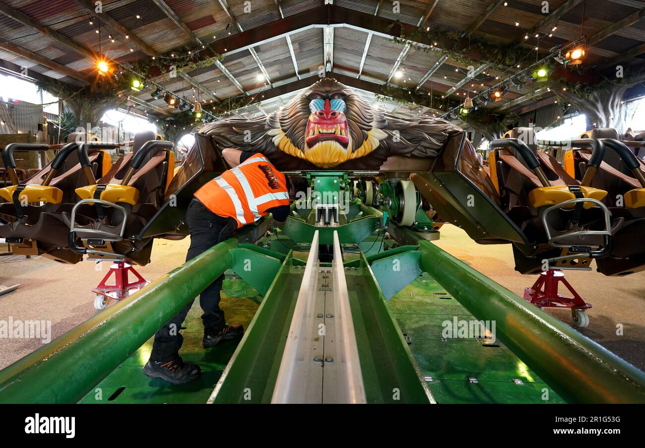 Tom Colling, Ride Engineer, puts the finishing touches to the world's