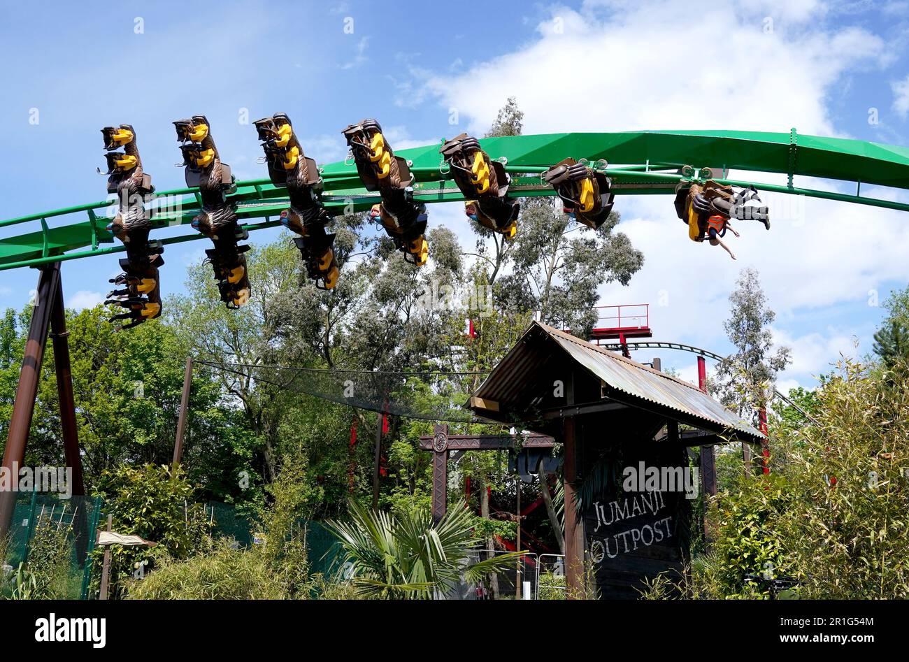 Park engineers test the world s only Jumanji rollercoaster