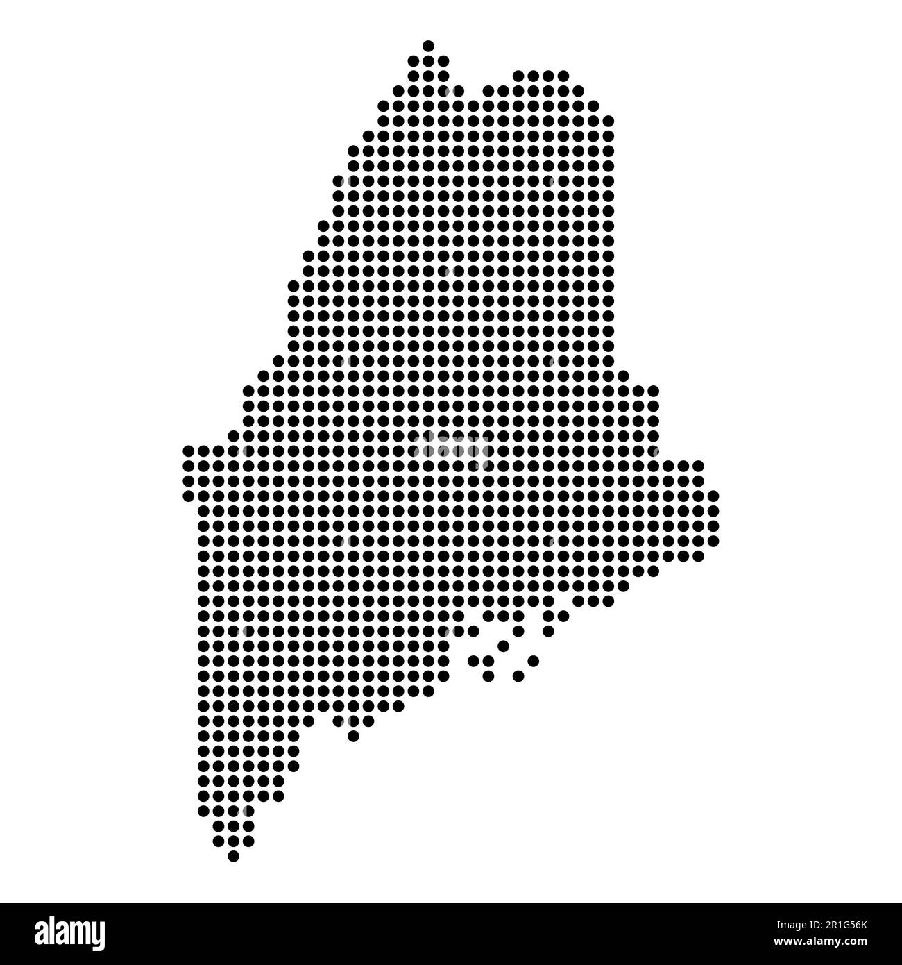 Maine map shape united states - Maine Map Shape United States Of America Flat Concept Icon Symbol Vector Illustration 2R1G56K 