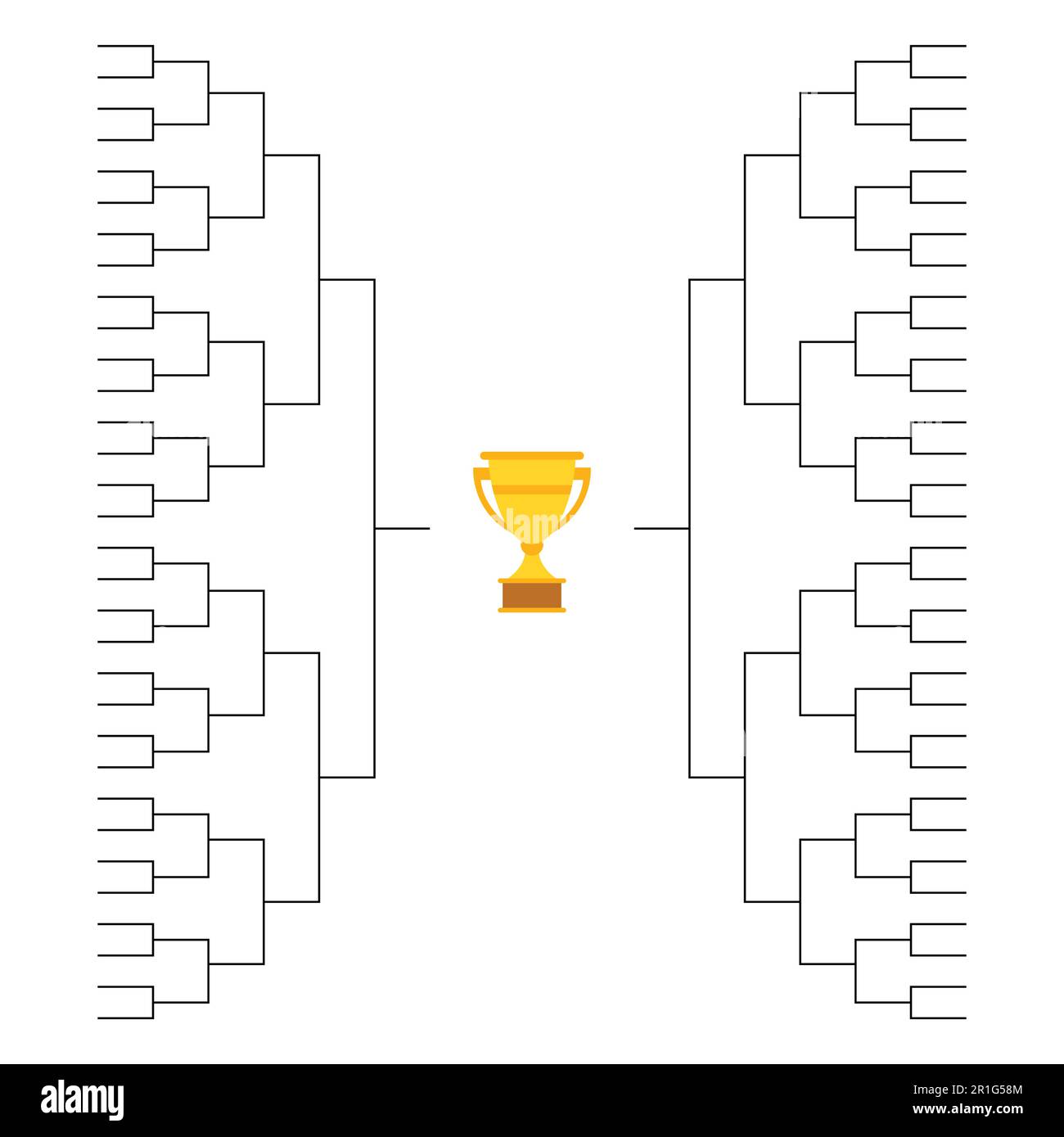 Set of Bracket sport tournament, blank elimination event sign, playoff ...