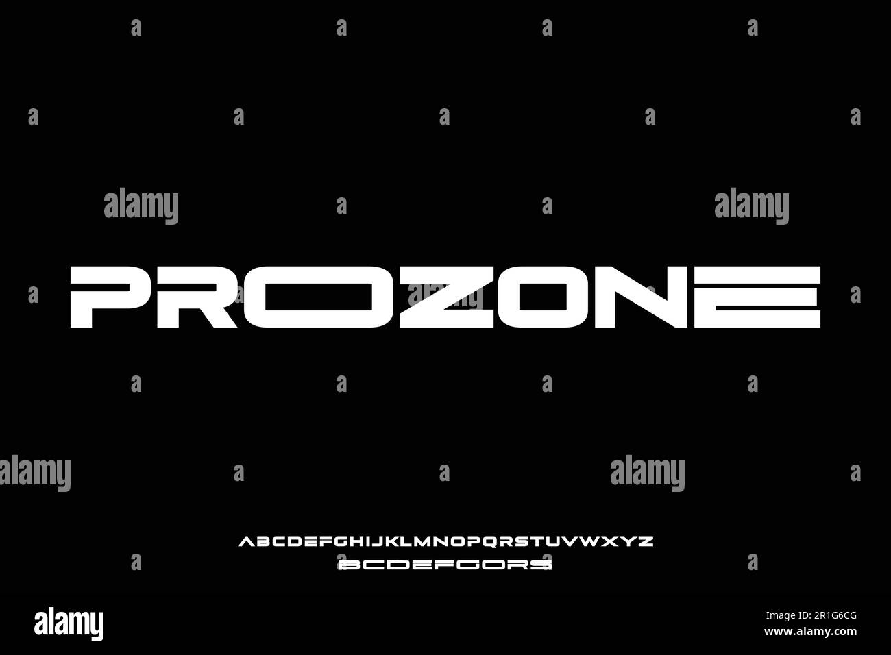 Modern display font vector with expanded alternate Stock Vector