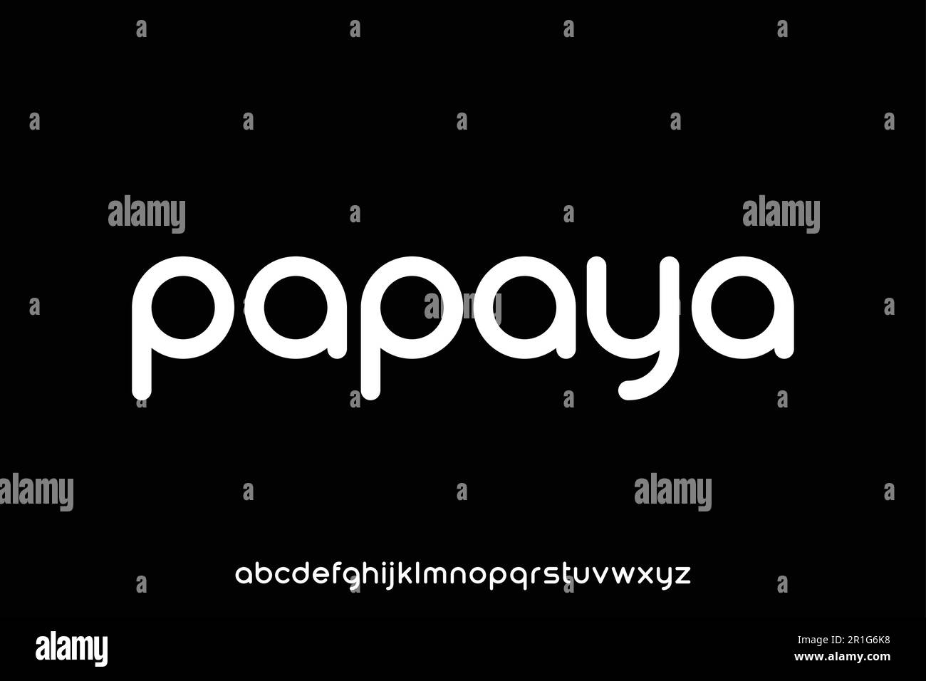 Modern rounded display font vector Stock Vector Image & Art Alamy