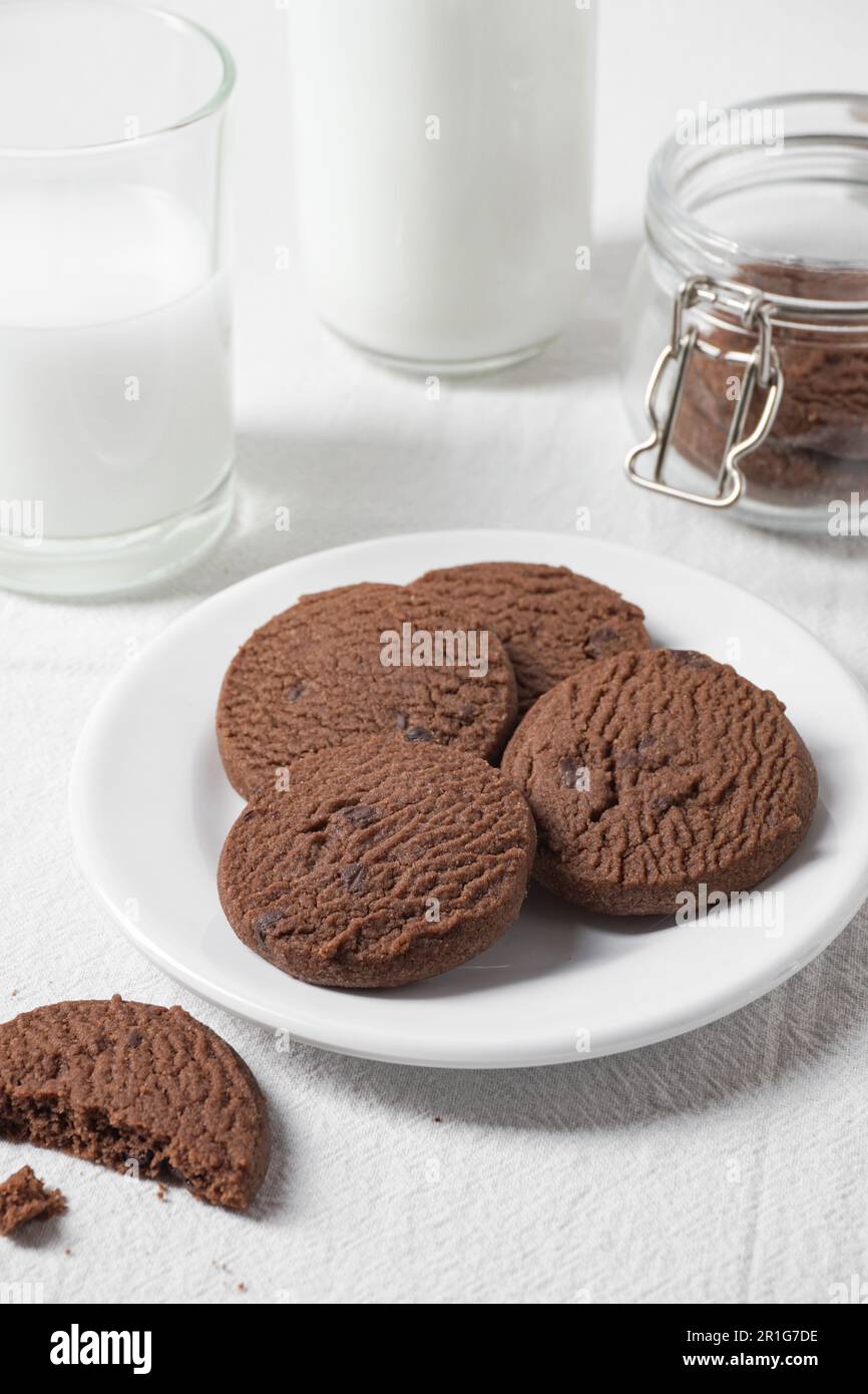 Classic Chocolate Chip Butter Cookies. Traditional British dessert