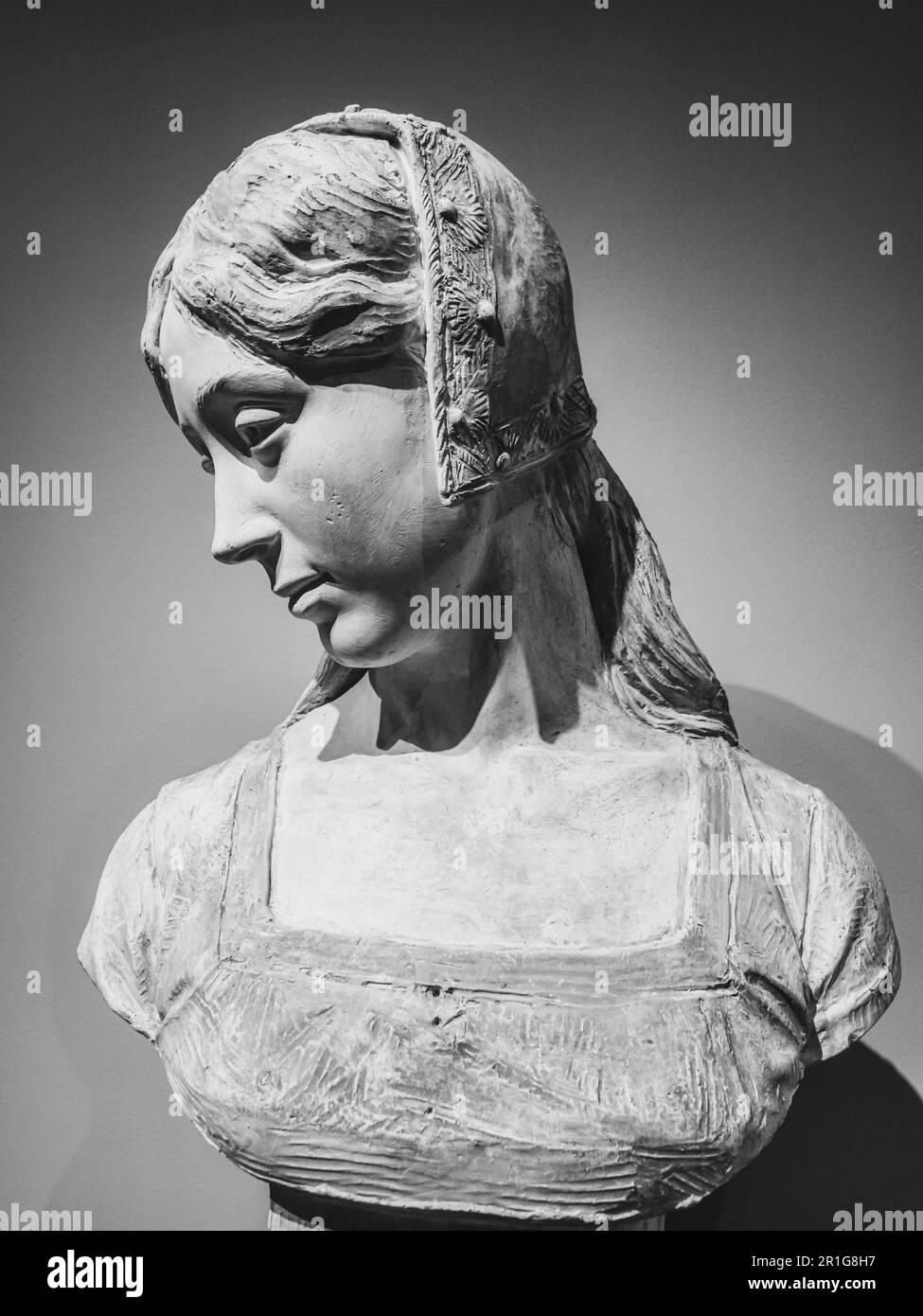 Antique sculpture of a woman in the Museum of Burgundy, Dijon, art