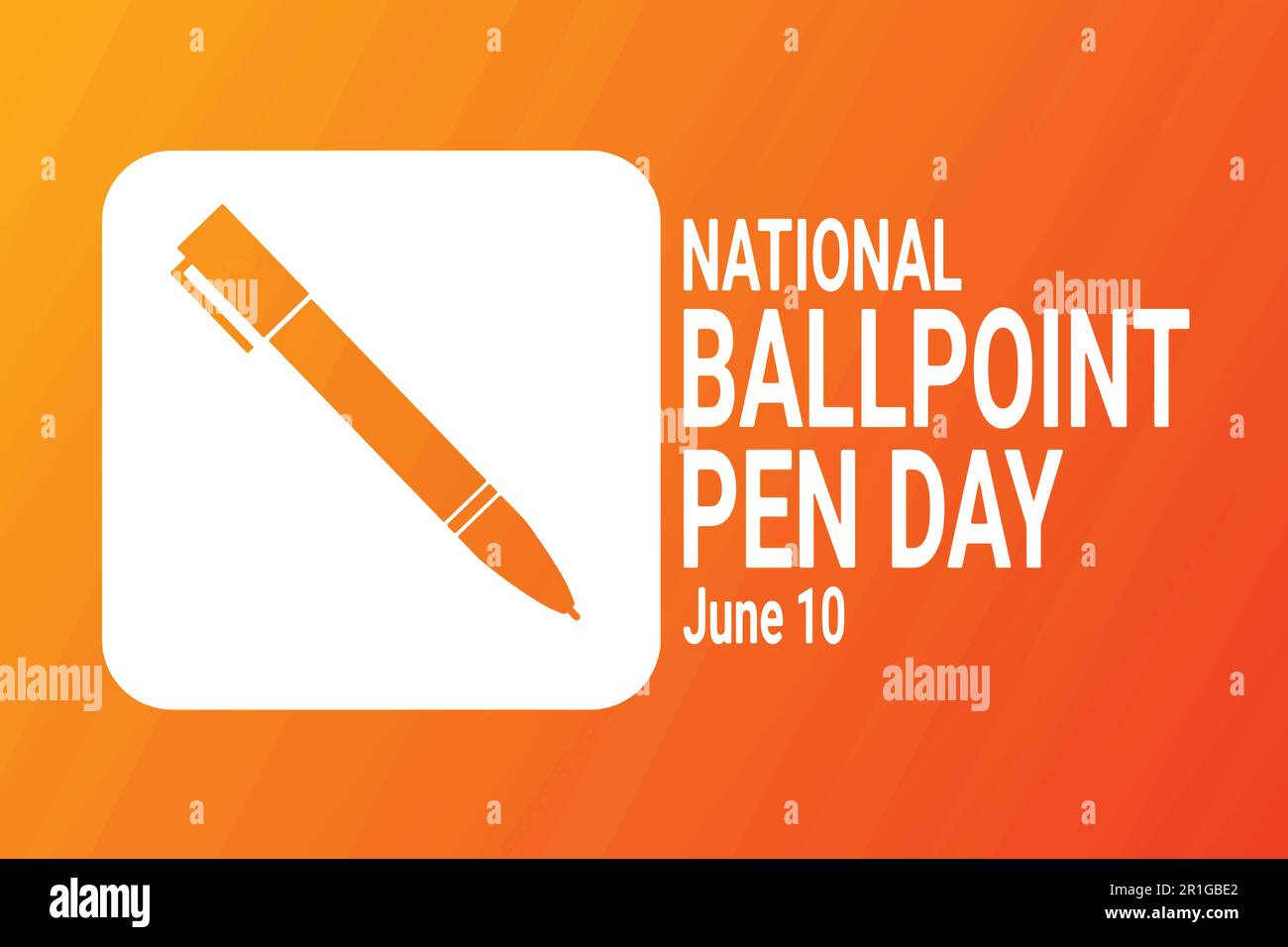 National Ballpoint Pen Day. June 10. Holiday concept. Template for