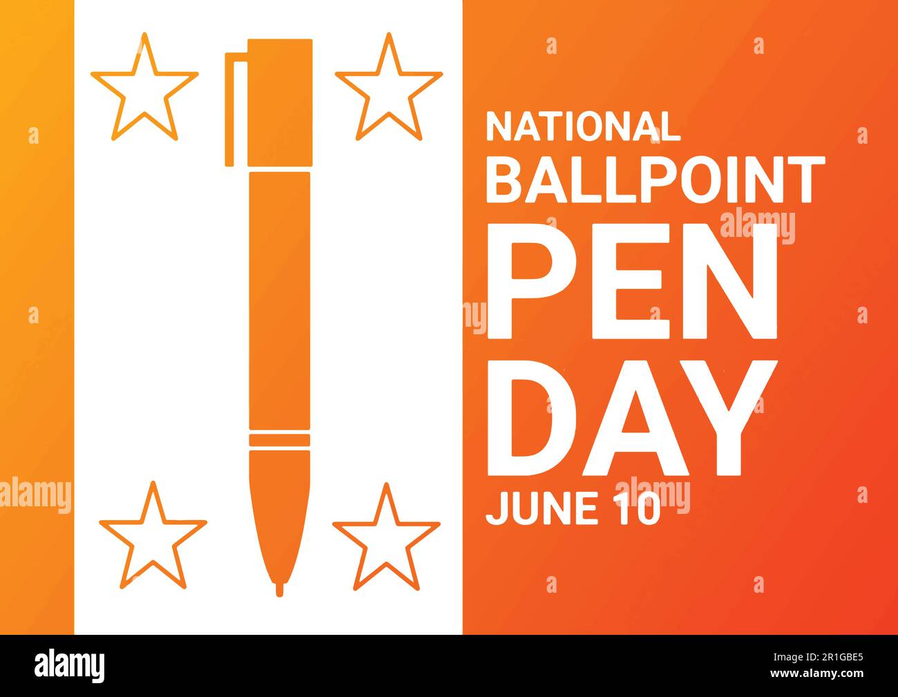 National Ballpoint Pen Day. June 10. Holiday concept. Template for