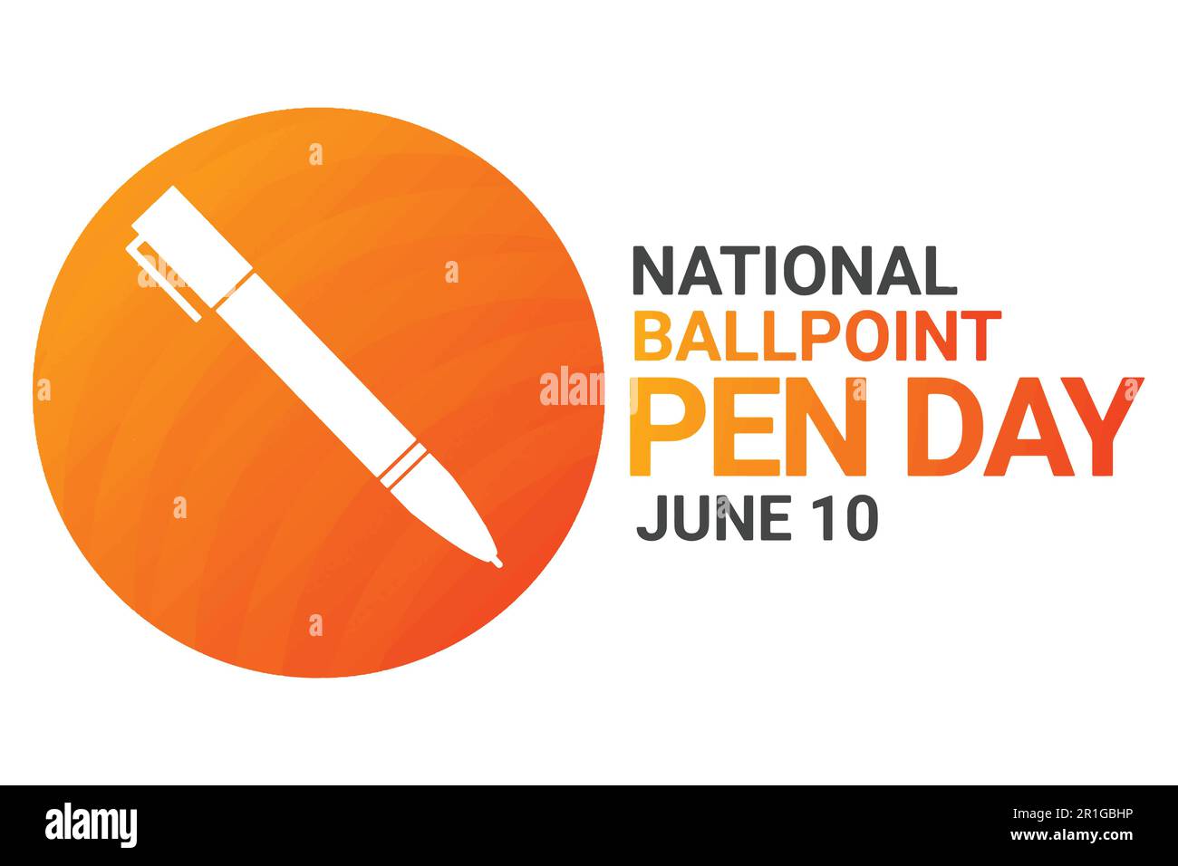 National Ballpoint Pen Day Vector illustration. June 10. Holiday ...