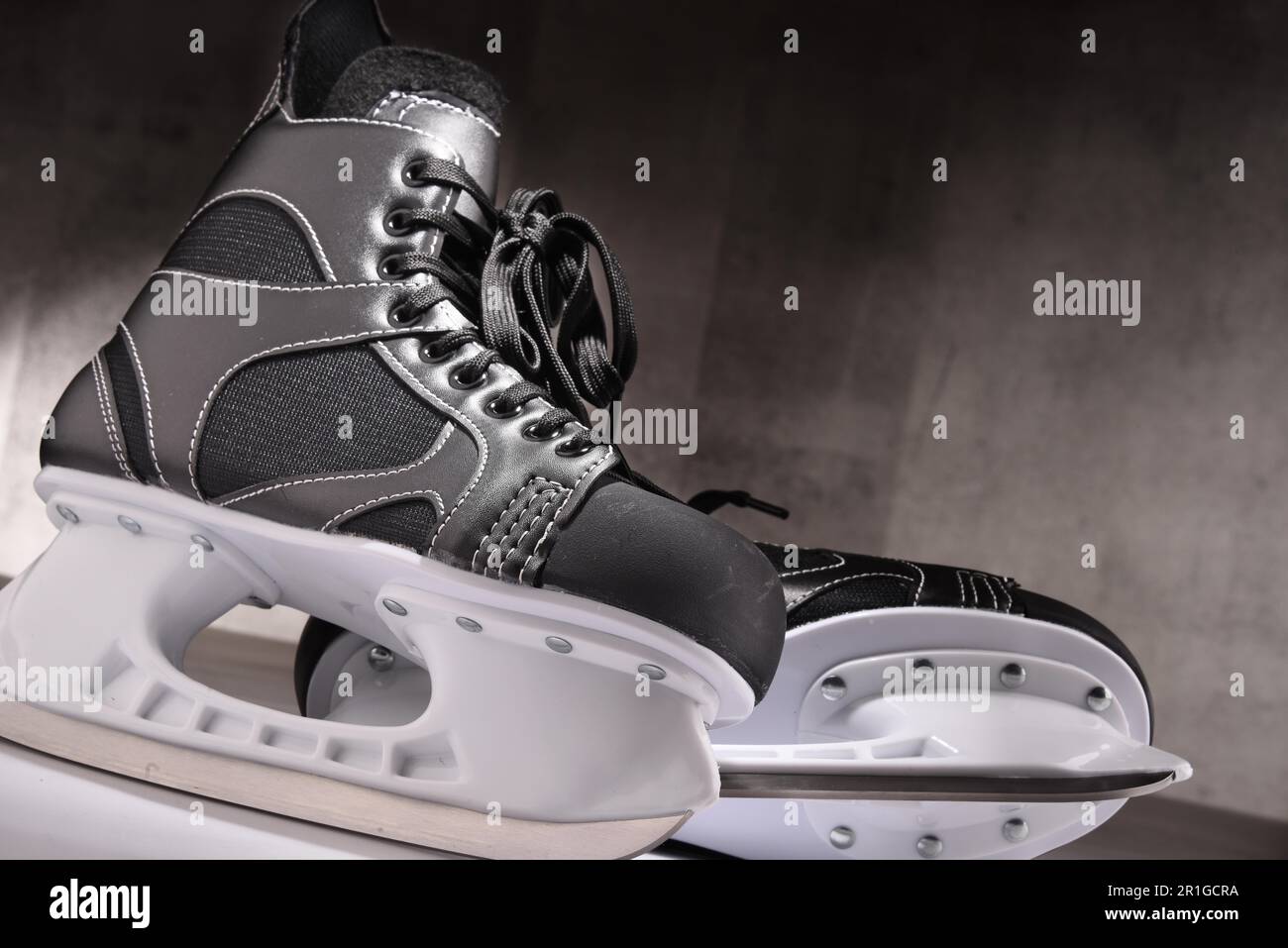 Pair of ice hockey skates Stock Photo Alamy