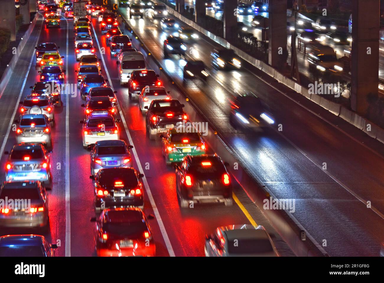Controlledaccess highway in Bangkok during rush hour Stock Photo Alamy