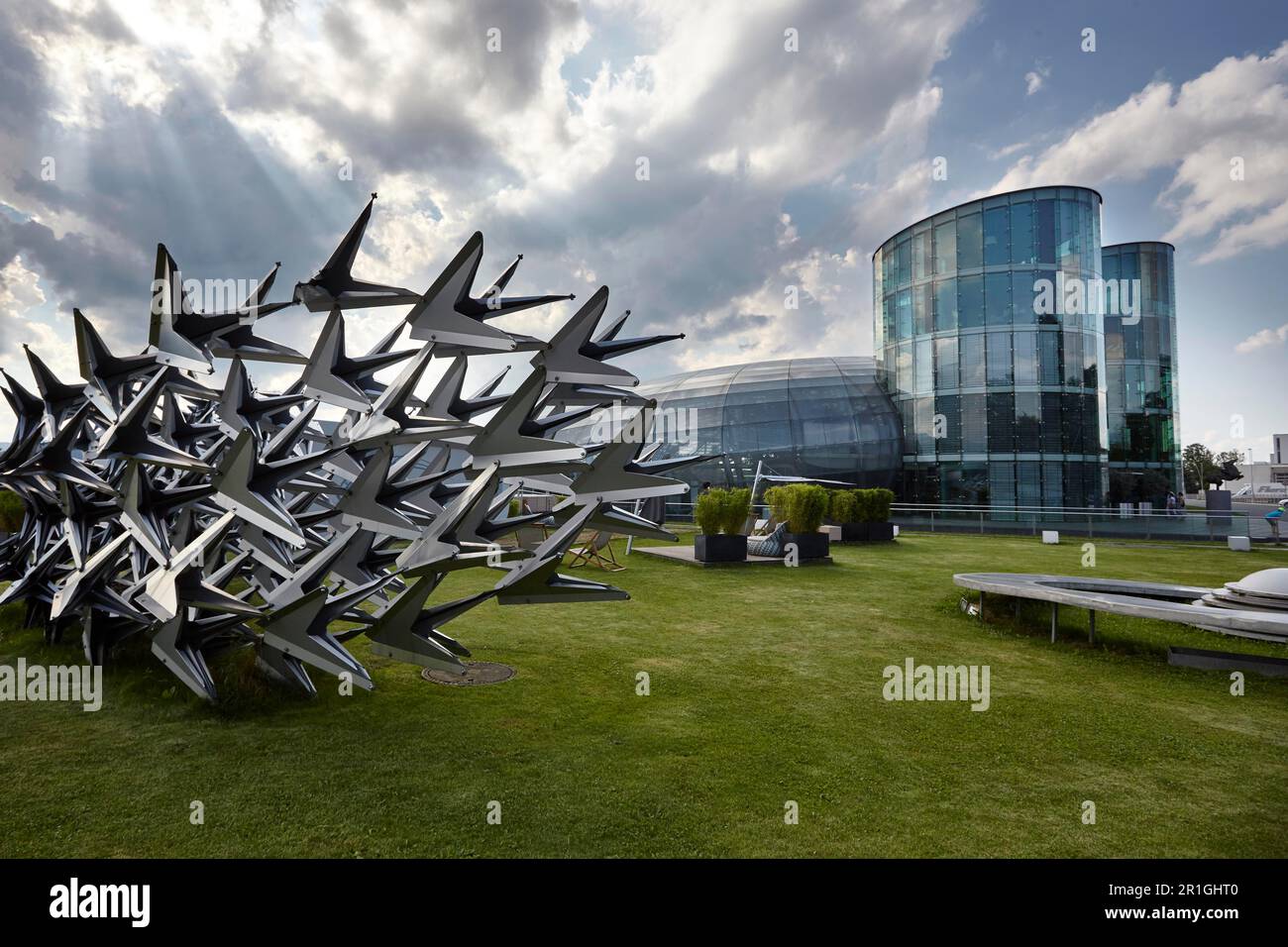 Sculpture The Swarm in front of Hangar 7, Salzburg, Austria Stock Photo
