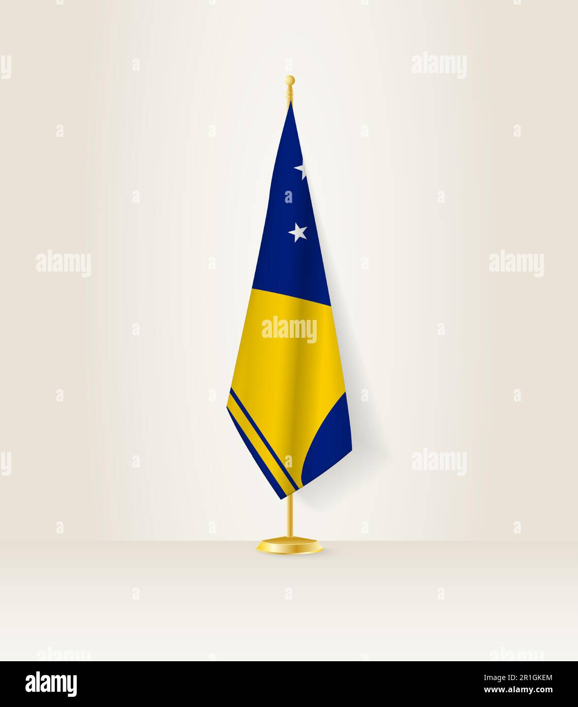 Tokelau flag on a flag stand. Vector illustration Stock Vector Image ...