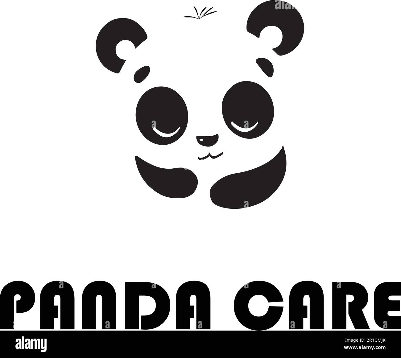 The Panda Care Logo Template is a modern and stylish logo design suitable for businesses related to animal care, pet shops, and wildlife conservation Stock Vector