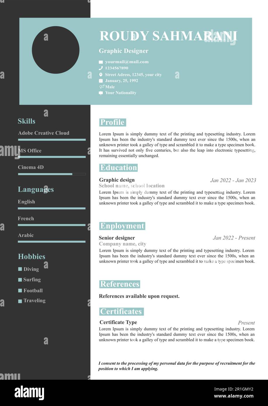 This modern resume template is - This Modern Resume Template Is Designed To Help Job Seekers Stand Out From The Crowd With A Clean And Professional Design It Features A Well Organize 2R1GMY2 