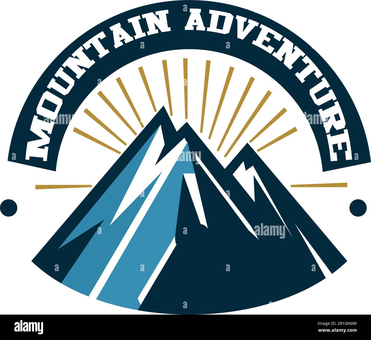 Looking for a logo template that perfectly represents your mountain adventure business? This Mountain Adventure Logo Template is just what you need Stock Vector