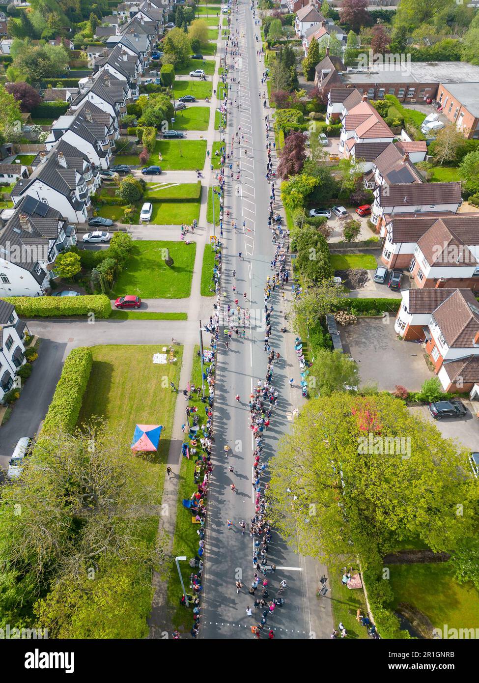 Leeds, UK. 14th May, 2023. Runners competing in the Rob Burrow Leeds