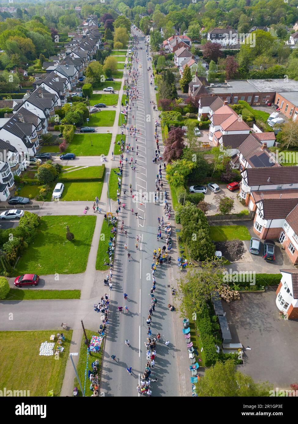Leeds, UK. 14th May, 2023. Runners competing in the Rob Burrow Leeds