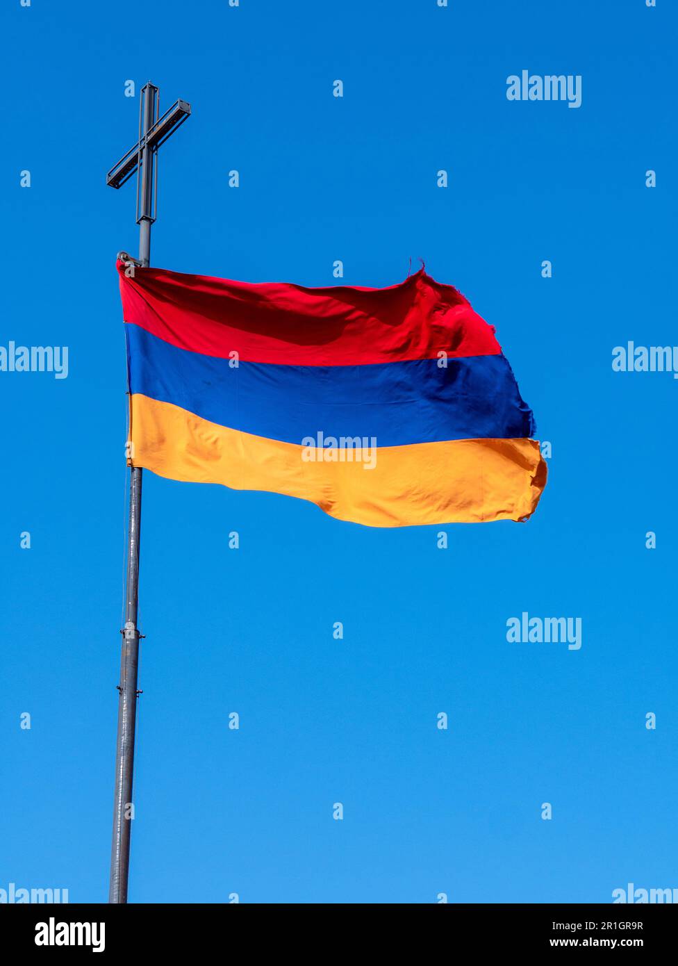 Fabric flag of the armenia hi-res stock photography and images - Alamy