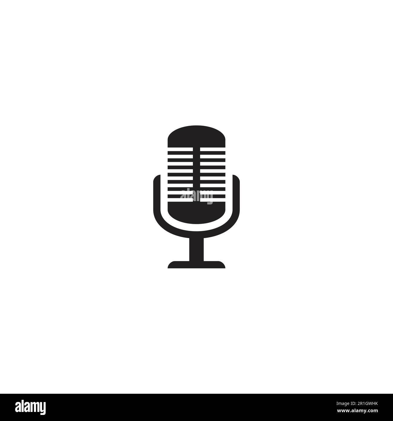 Microphone logo or icon design Stock Vector