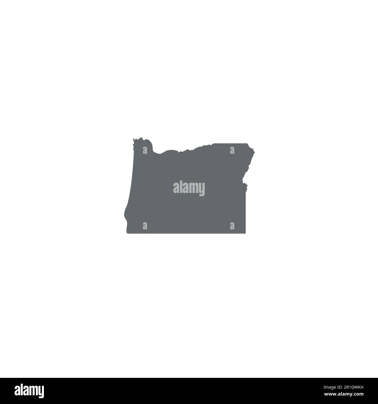 Oregon Map logo or icon design Stock Vector