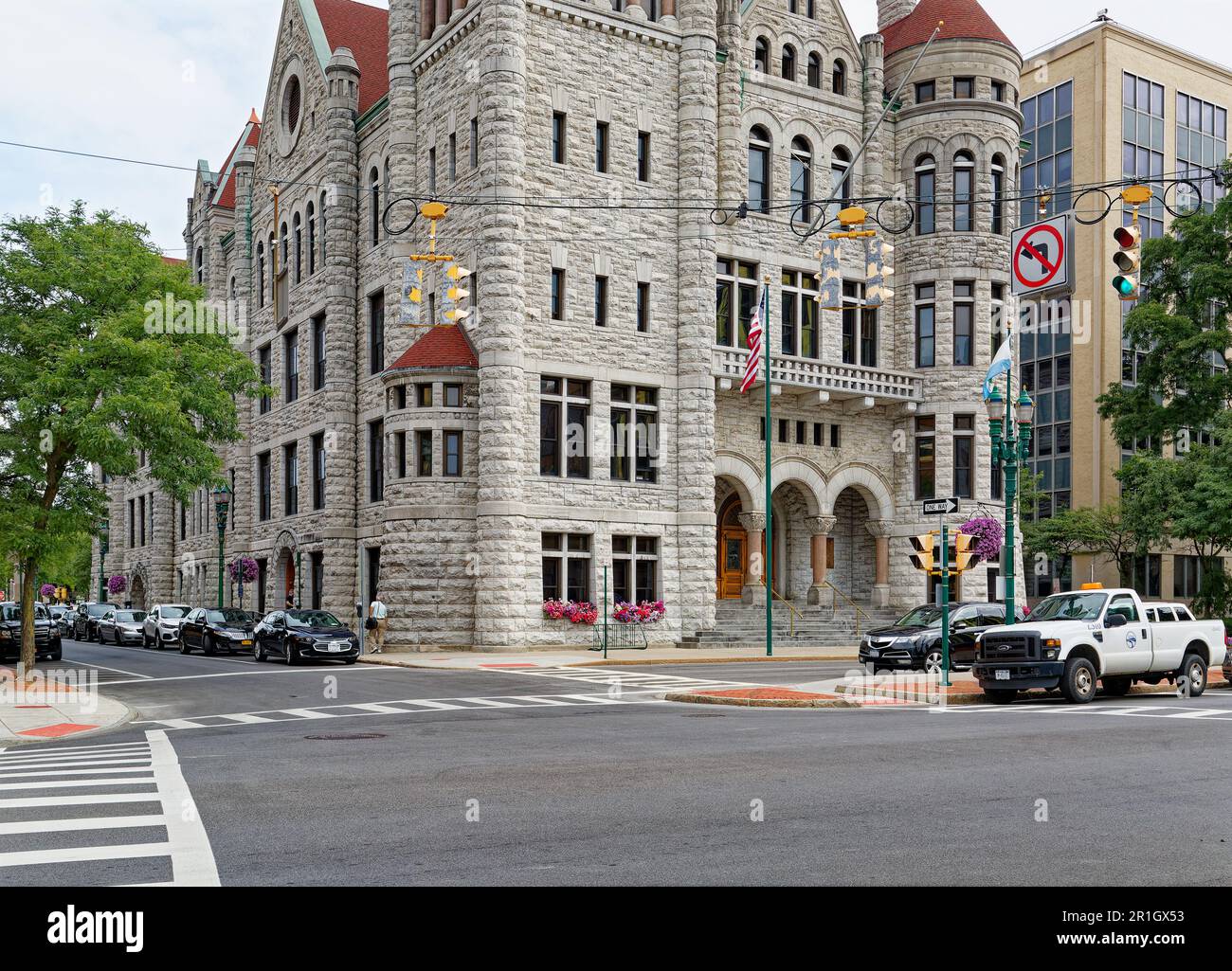 City Hall, on Washington Street in Downtown Syracuse, is built of