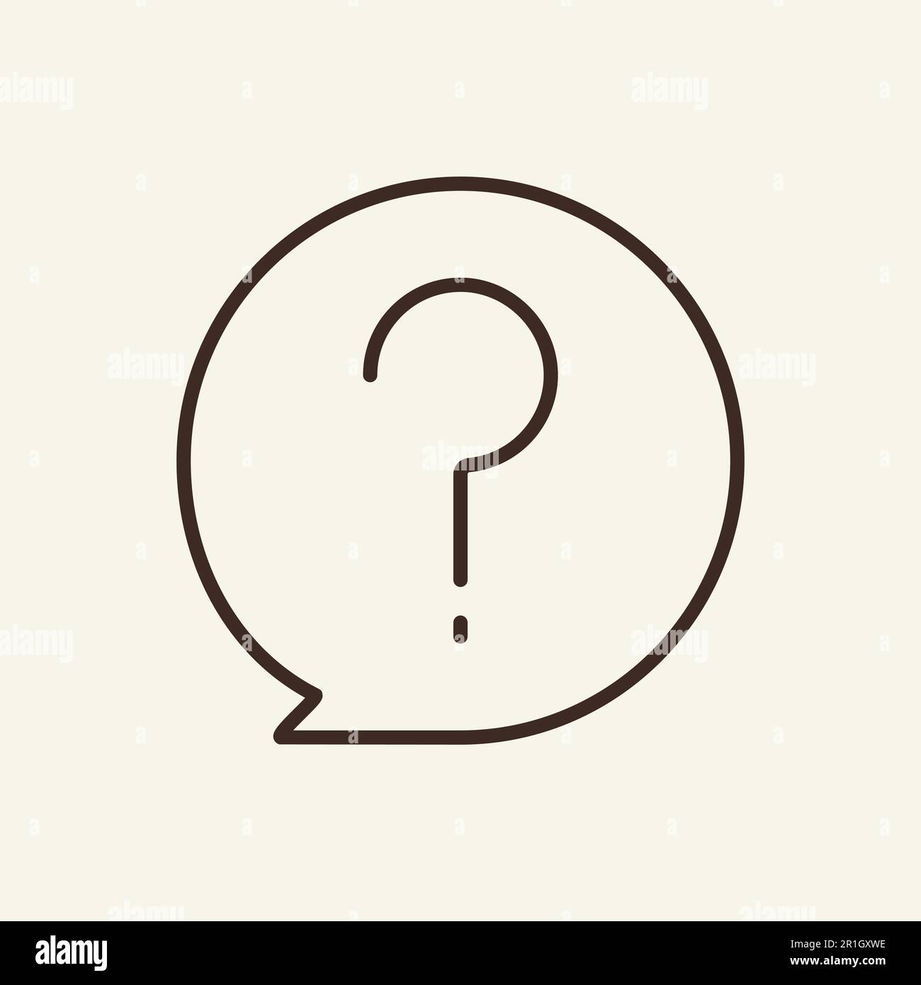 Quiz problem icon outline Stock Vector Images - Alamy