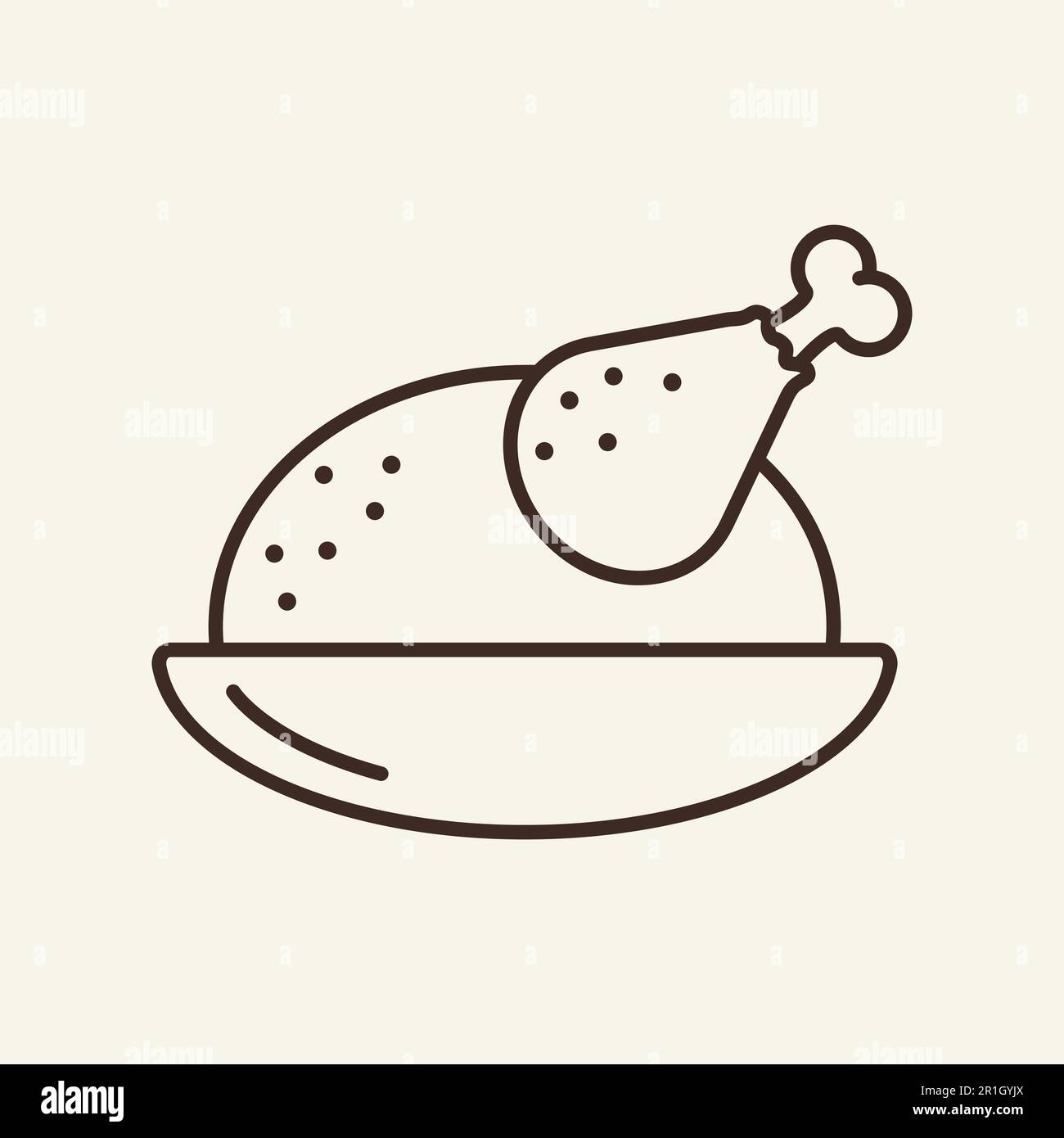 Roasted turkey line icon Stock Vector Image & Art - Alamy