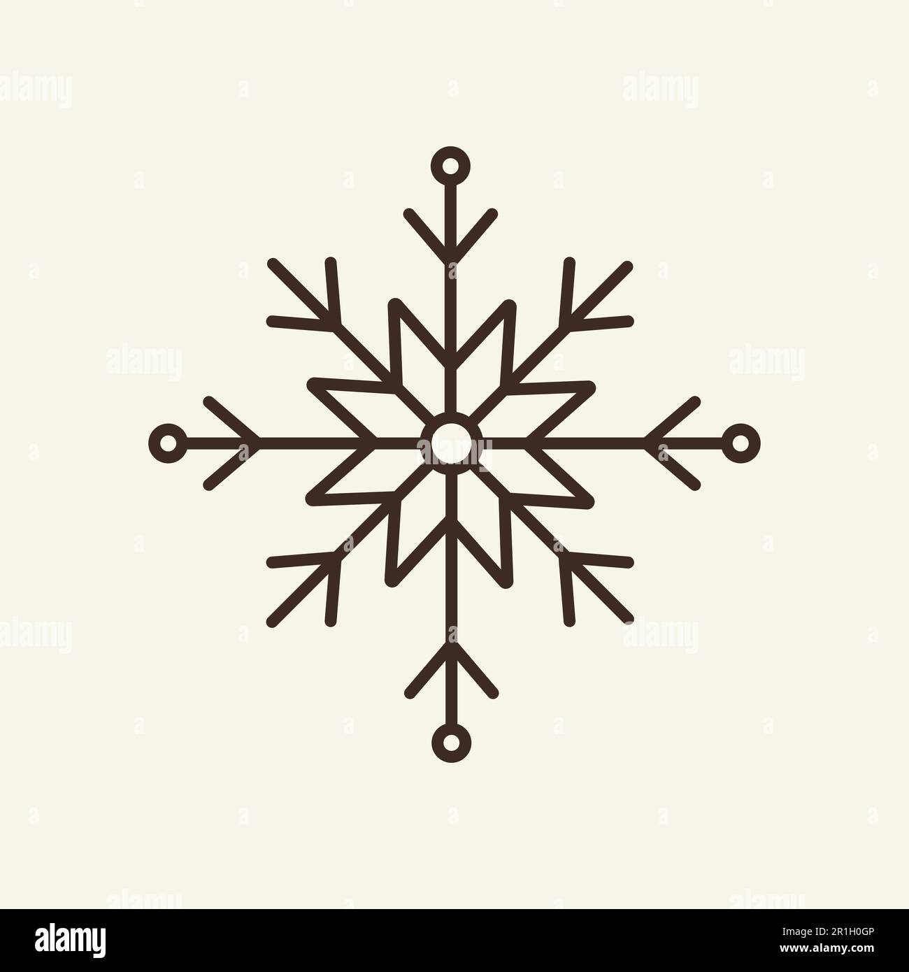 Snowflake line icon Stock Vector Image & Art - Alamy