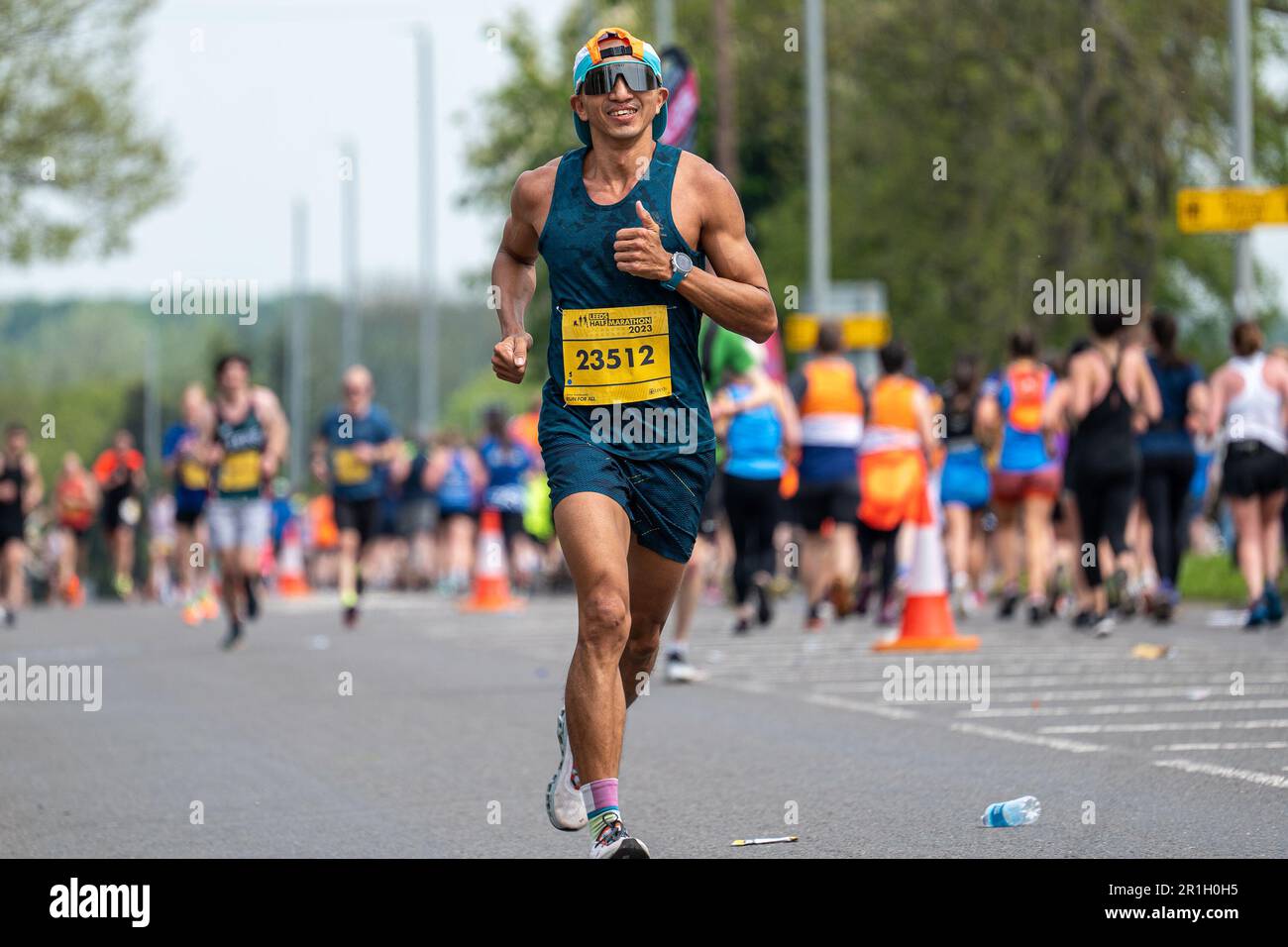 Leeds, UK. 14th May 2023. Runners competing in the Rob Burrow Leeds