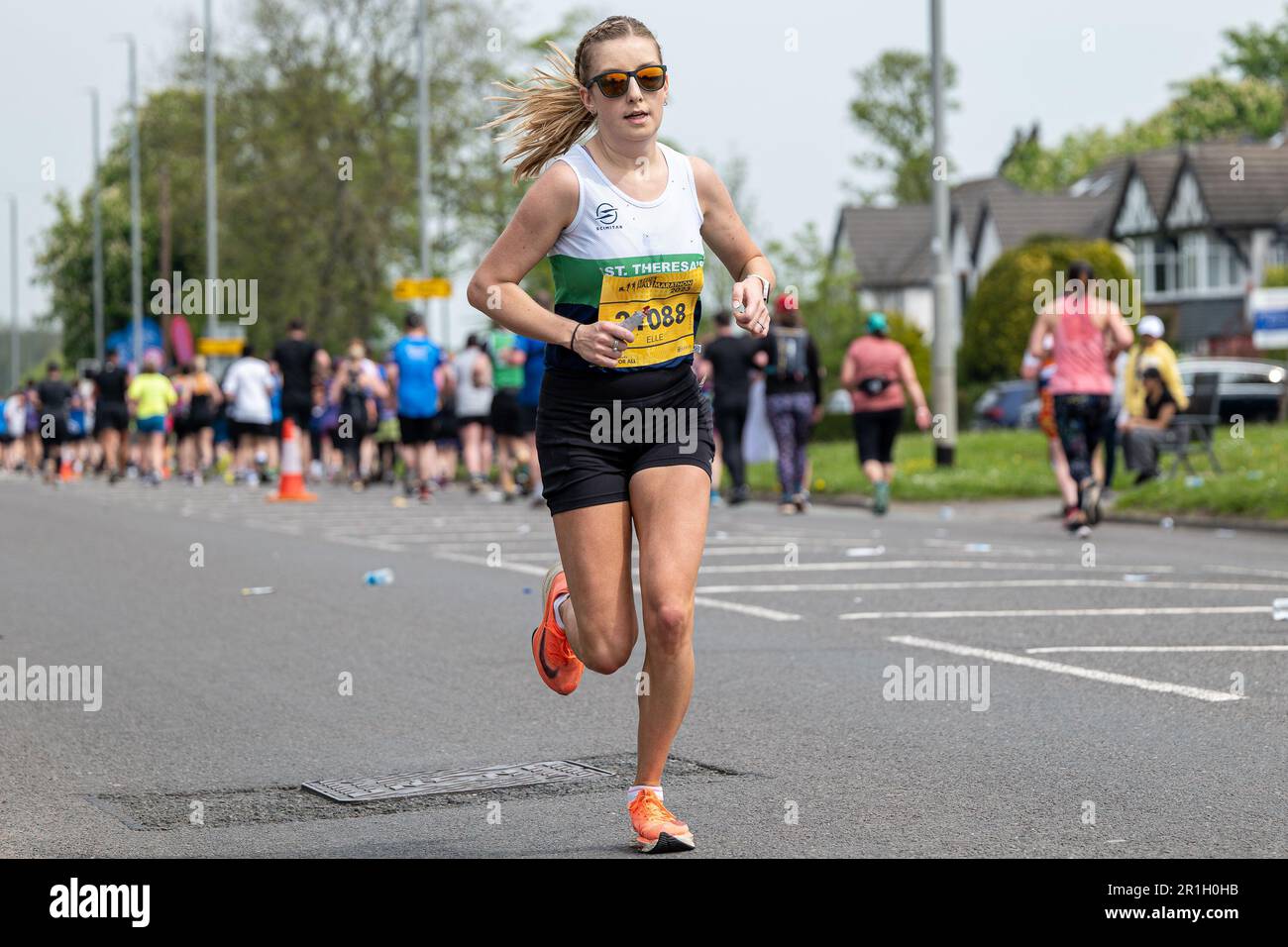 Leeds, UK. 14th May 2023. Runners competing in the Rob Burrow Leeds