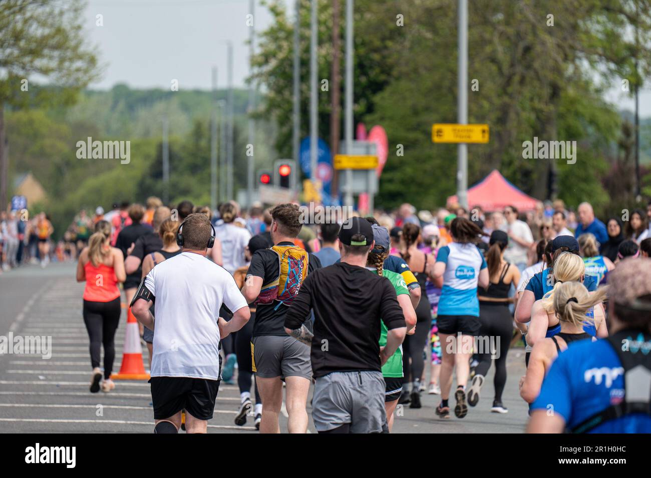 Leeds, UK. 14th May 2023. Runners competing in the Rob Burrow Leeds