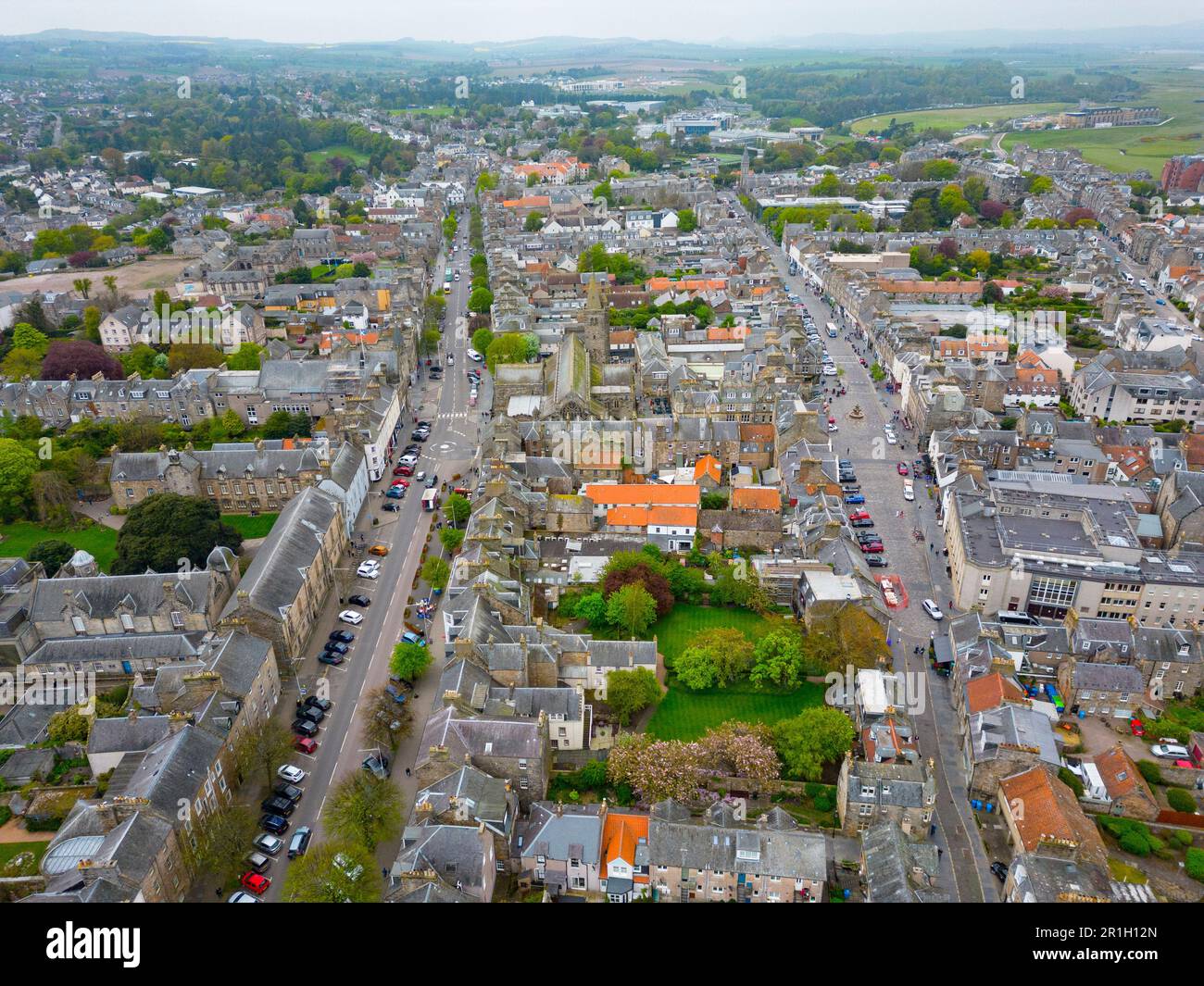 Aerial view of St Andrews town in Fife, Scotland, UK Stock Photo Alamy
