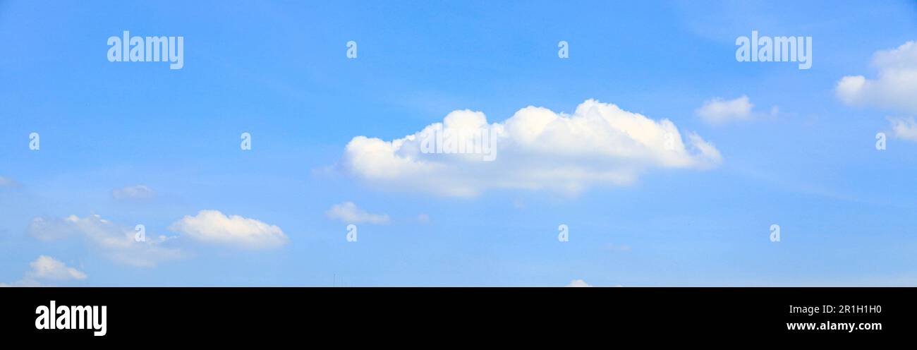 beautiful white clouds in panorama blue sky Stock Photo - Alamy