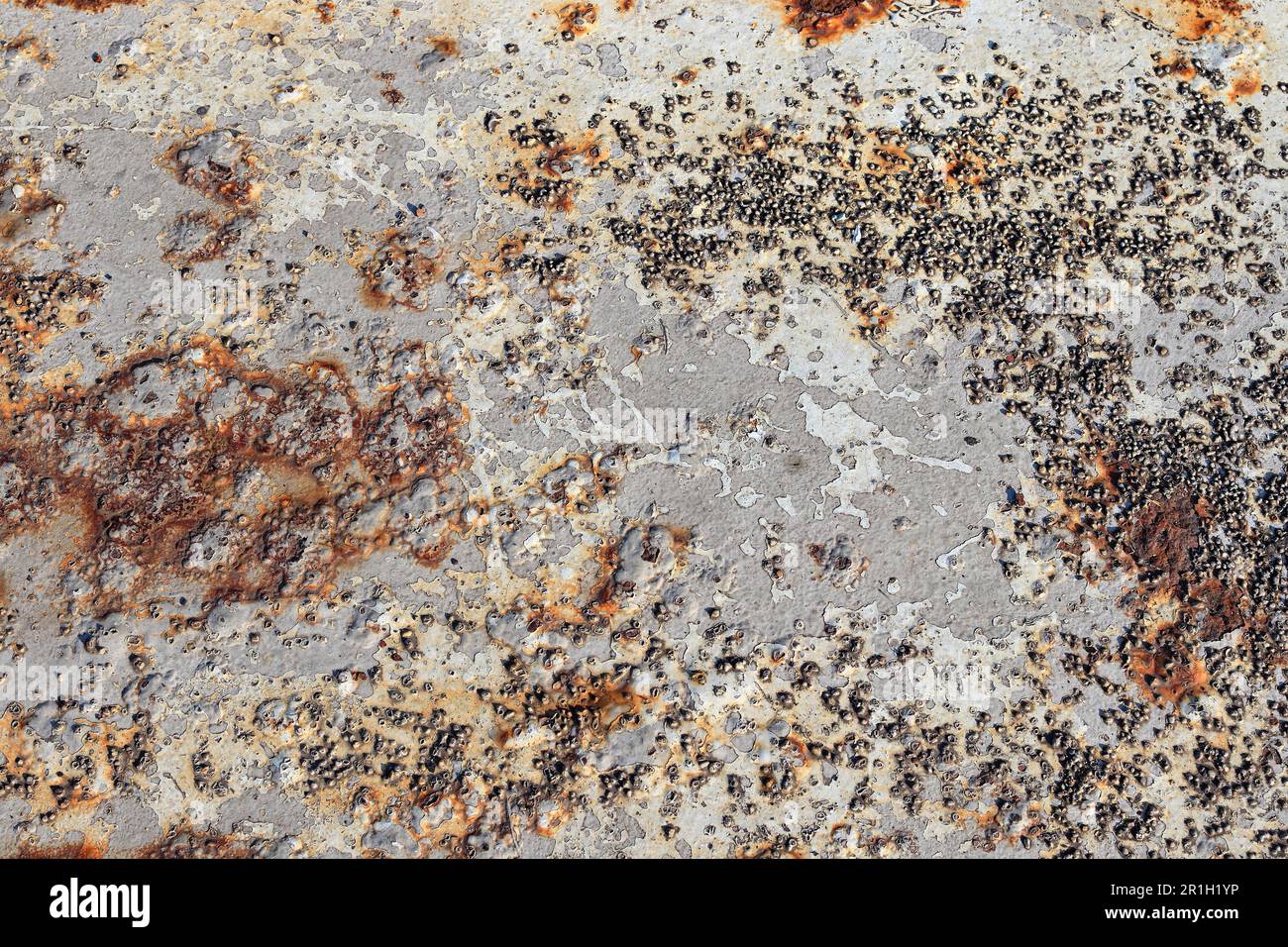 deteriorate of metals. Corrosion of metal. Rust and corrosion in the