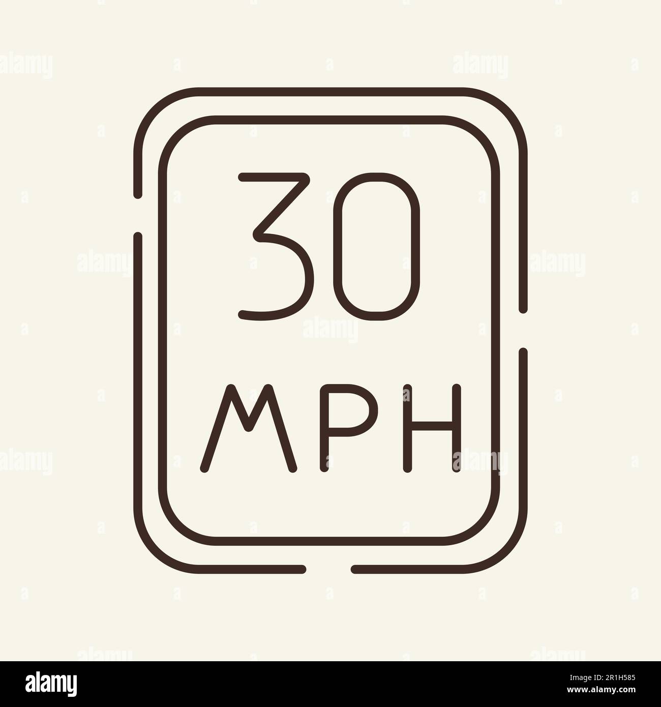 Speed limit line icon., Stock vector