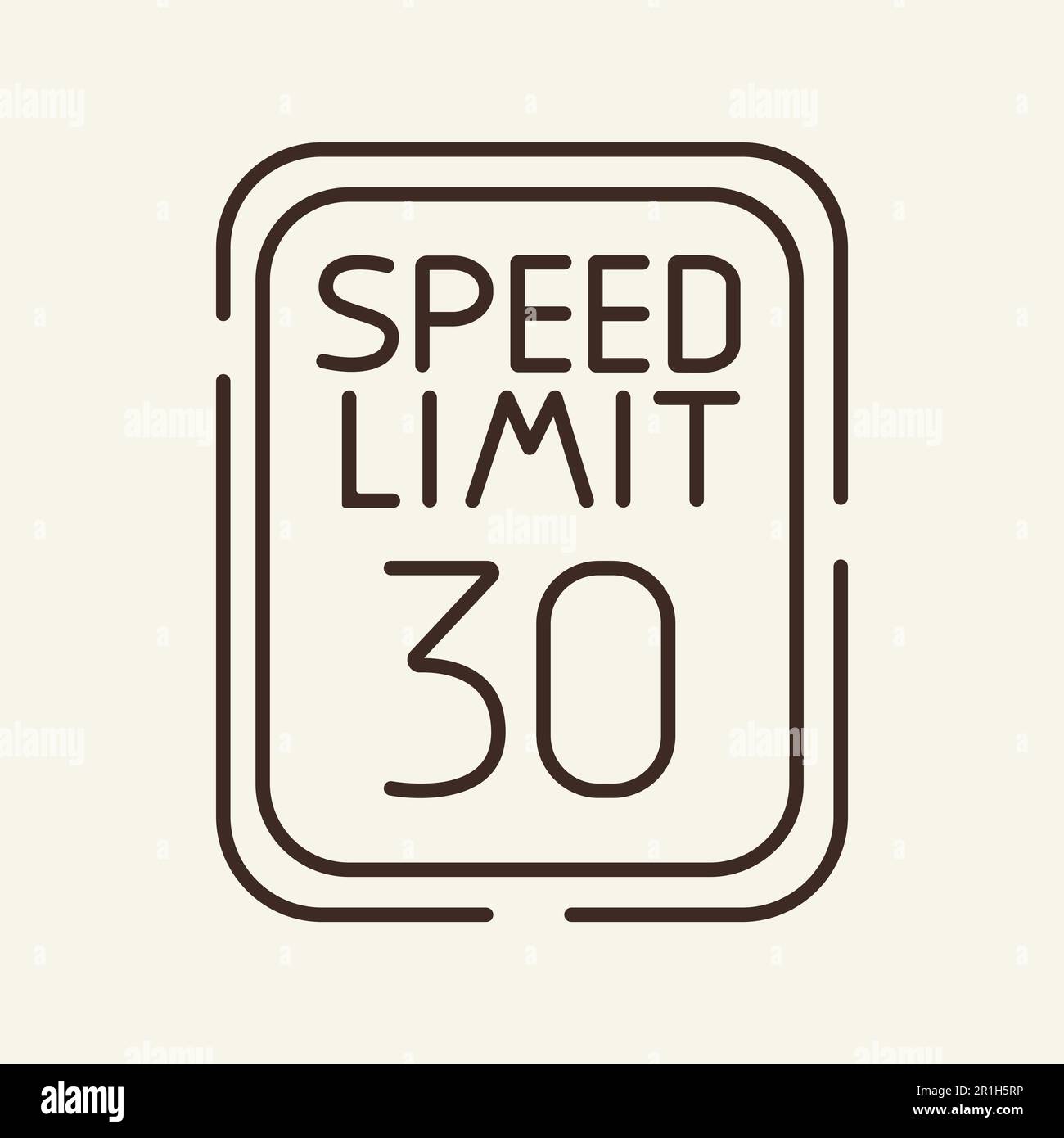 Speed limit line icon., Stock vector