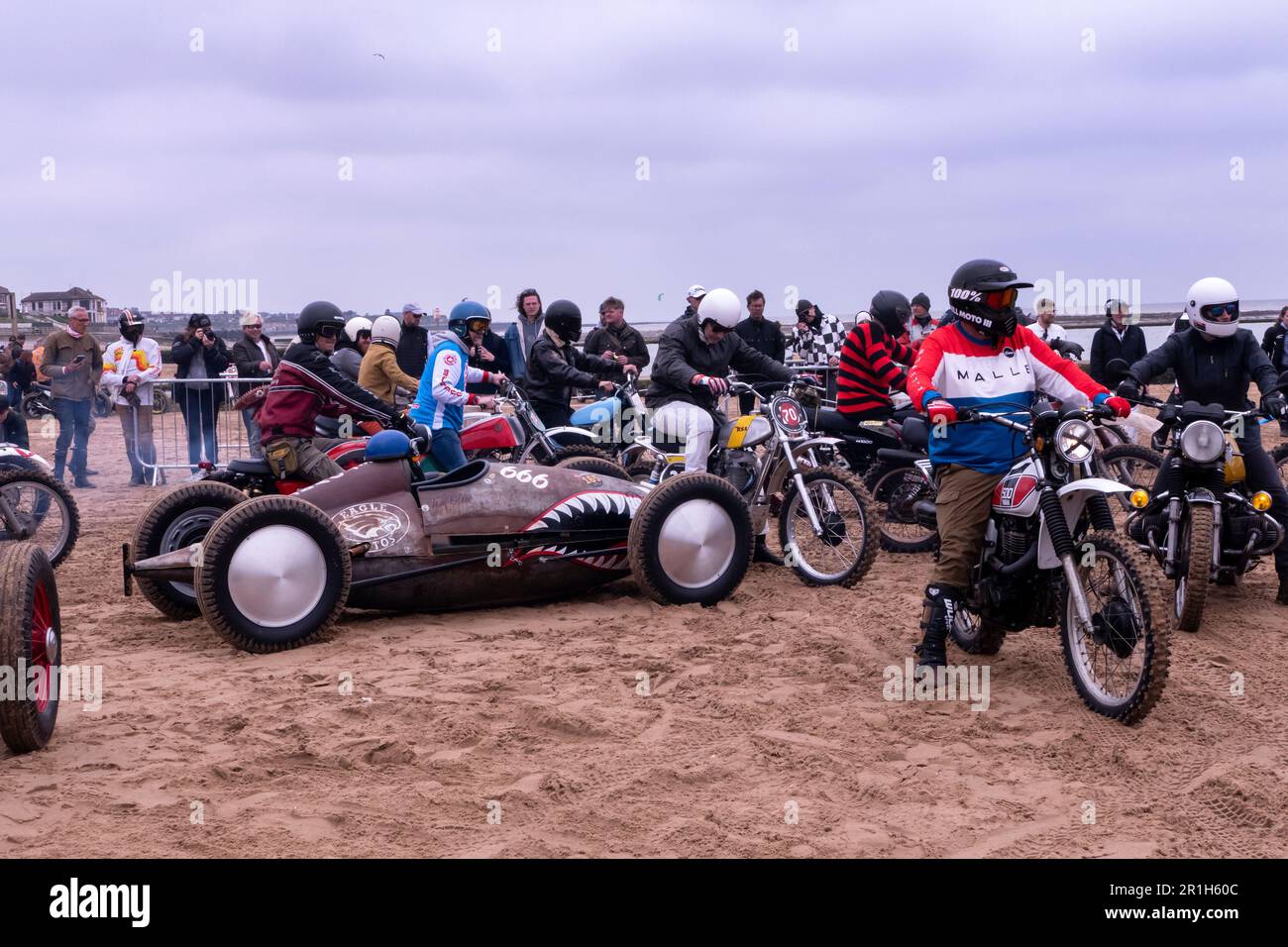 Racing at the  Malle Margate beach races 2023 Stock Photo