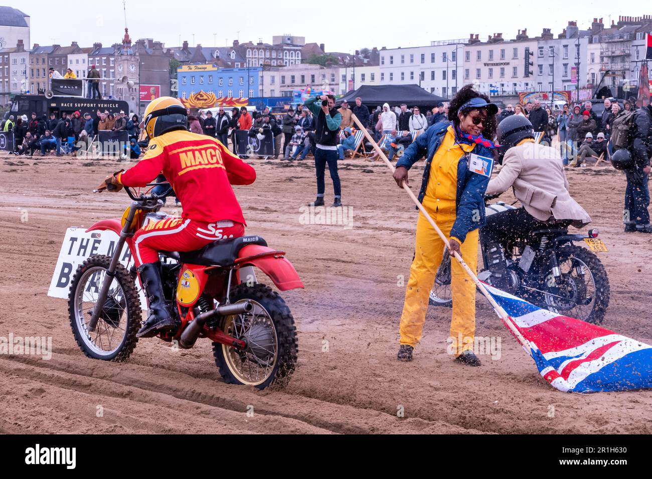 Racing at the  Malle Margate beach races 2023 Stock Photo