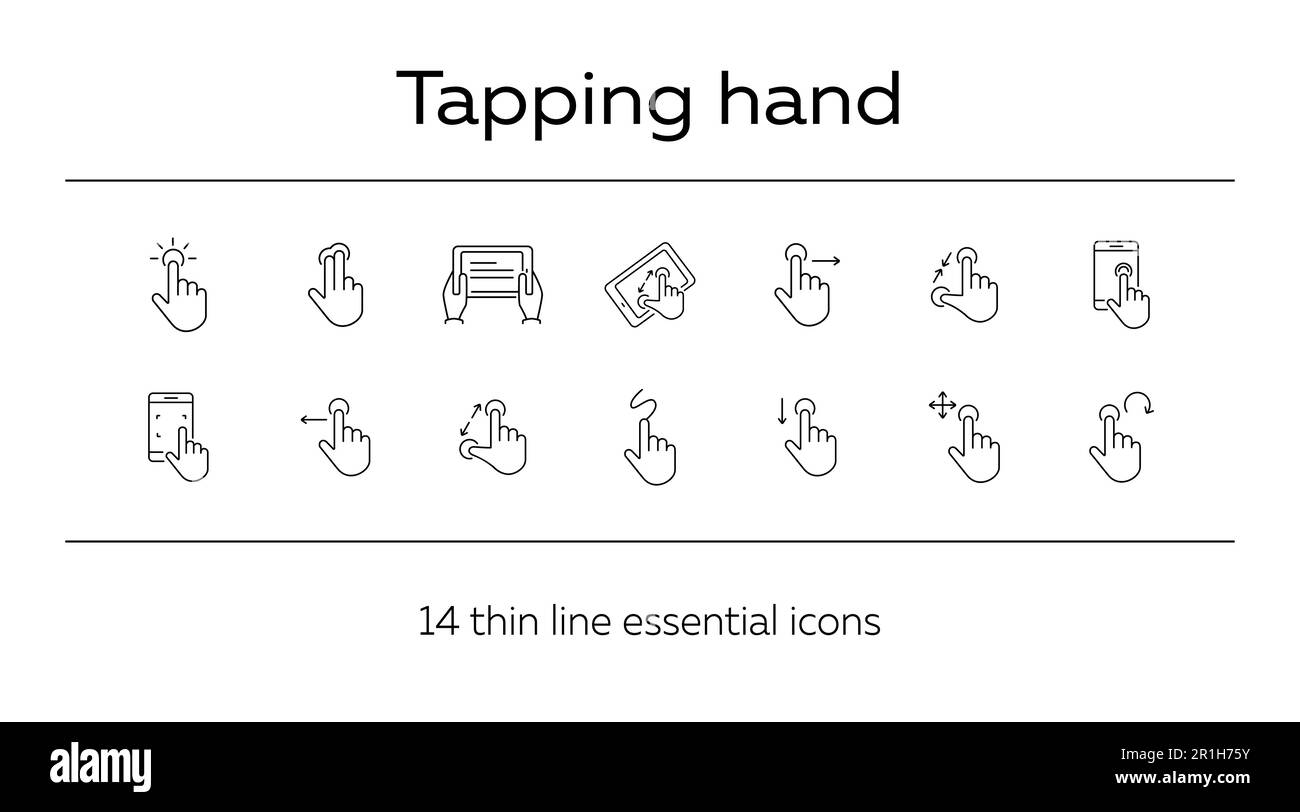 Tapping hand icons Stock Vector Image & Art Alamy