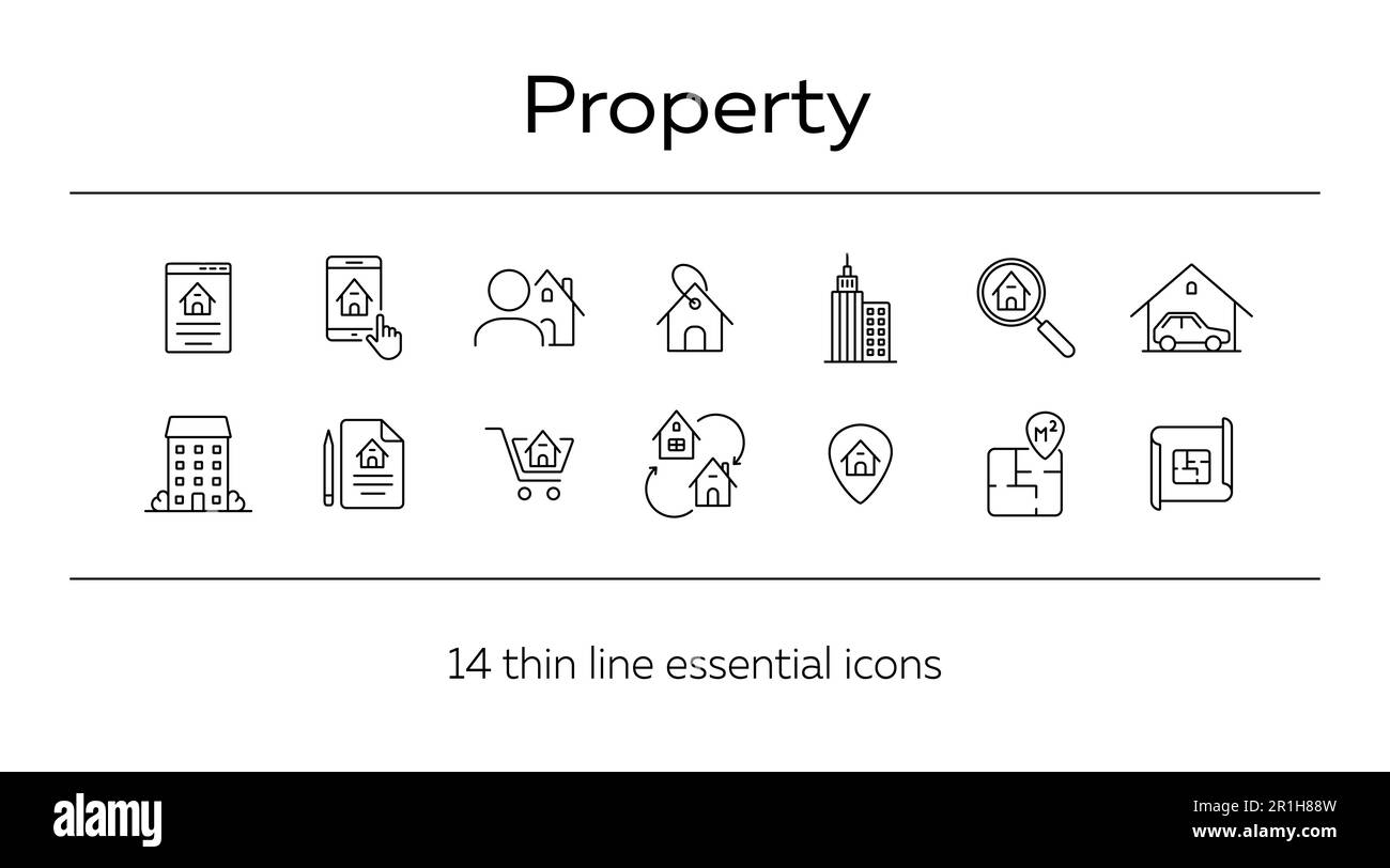 Property search website linear Cut Out Stock Images & Pictures - Alamy