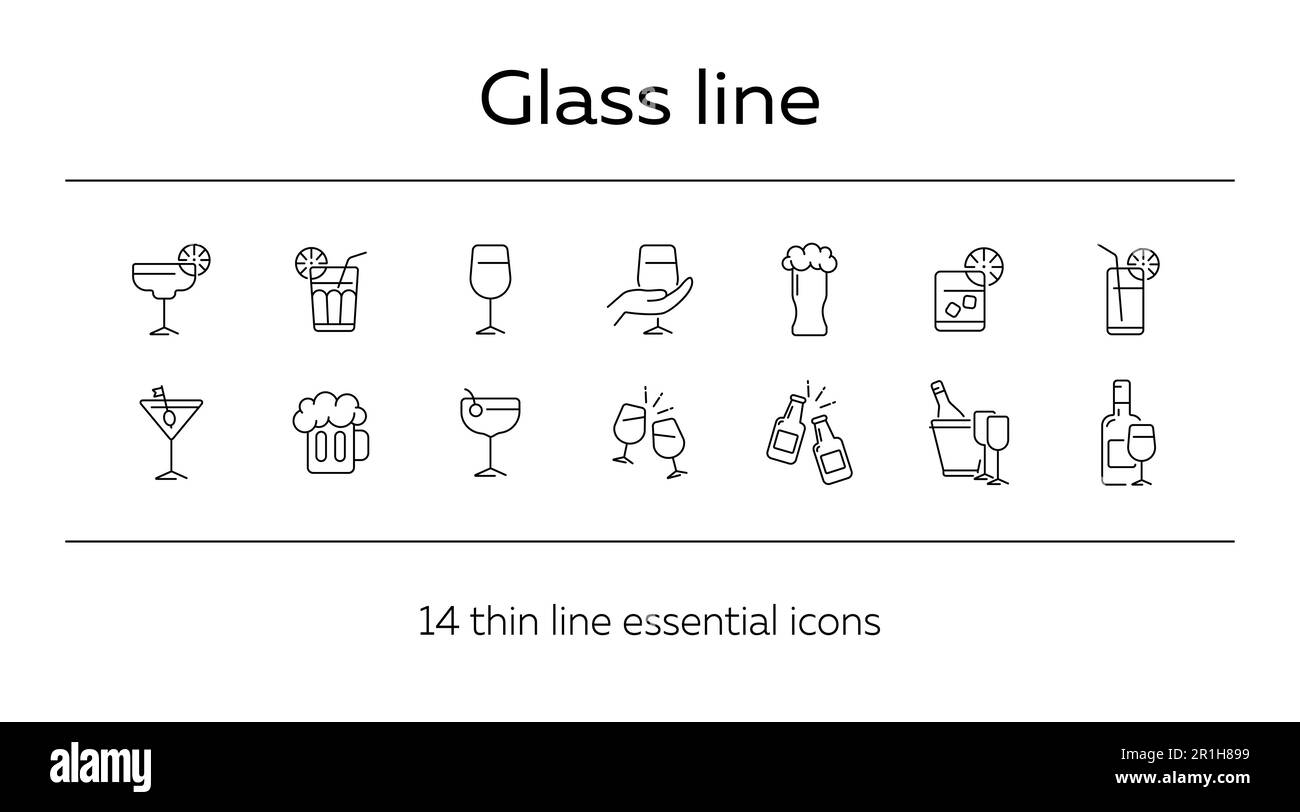 Glass line icons Stock Vector Image & Art Alamy