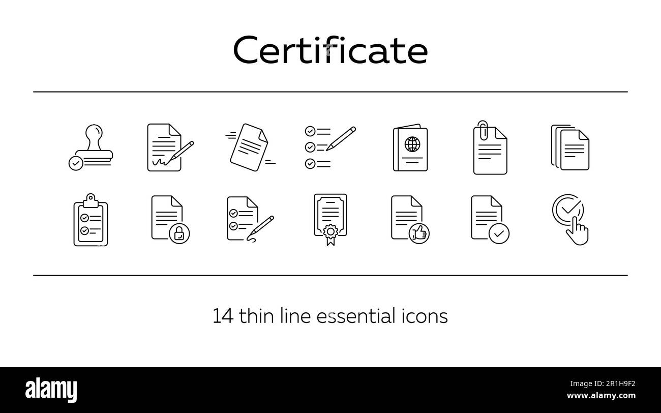 Certificate logo Black and White Stock Photos & Images - Alamy