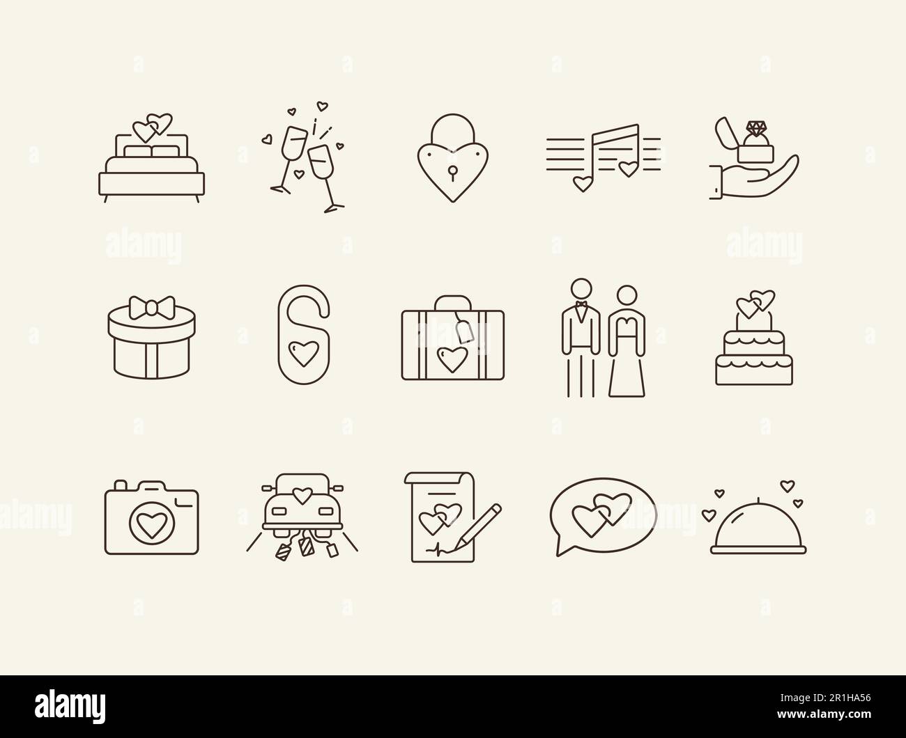 Marriage ceremony line icons Stock Vector Image & Art - Alamy