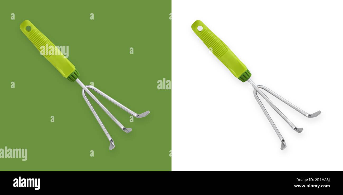 Spudding Implement Weeding Hand spud rake with plastic green grip, weeding and turning soil ...