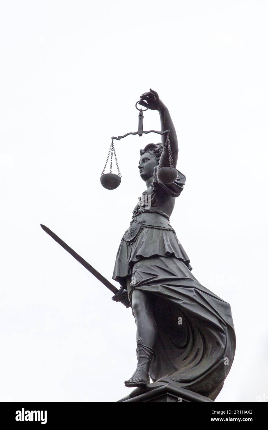 lady justice as symbol of equal right at the roemer in Frankfurt ...