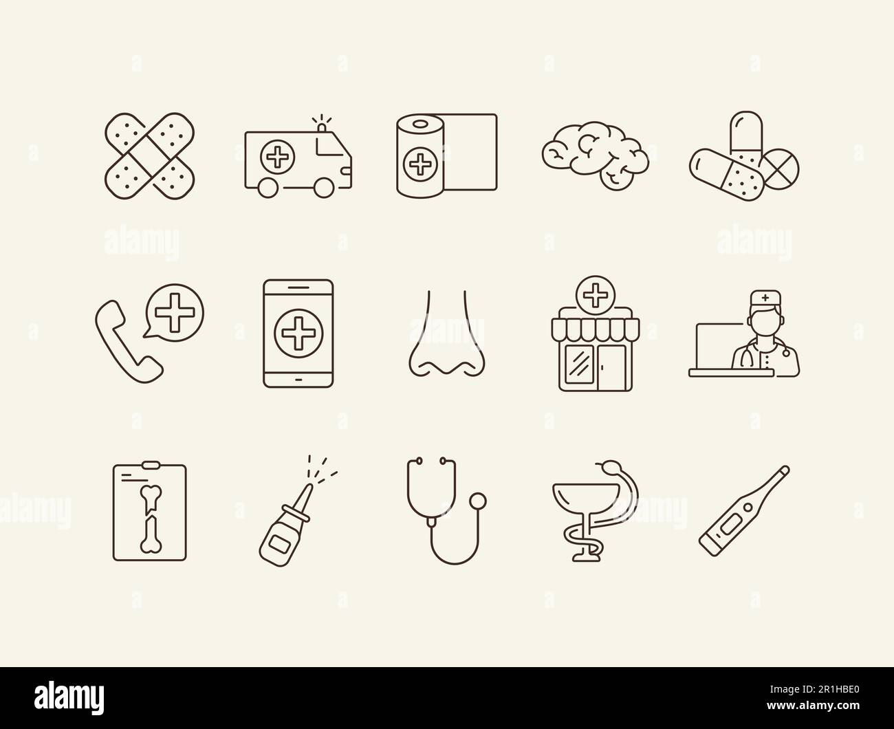 Infirmary icons Stock Vector